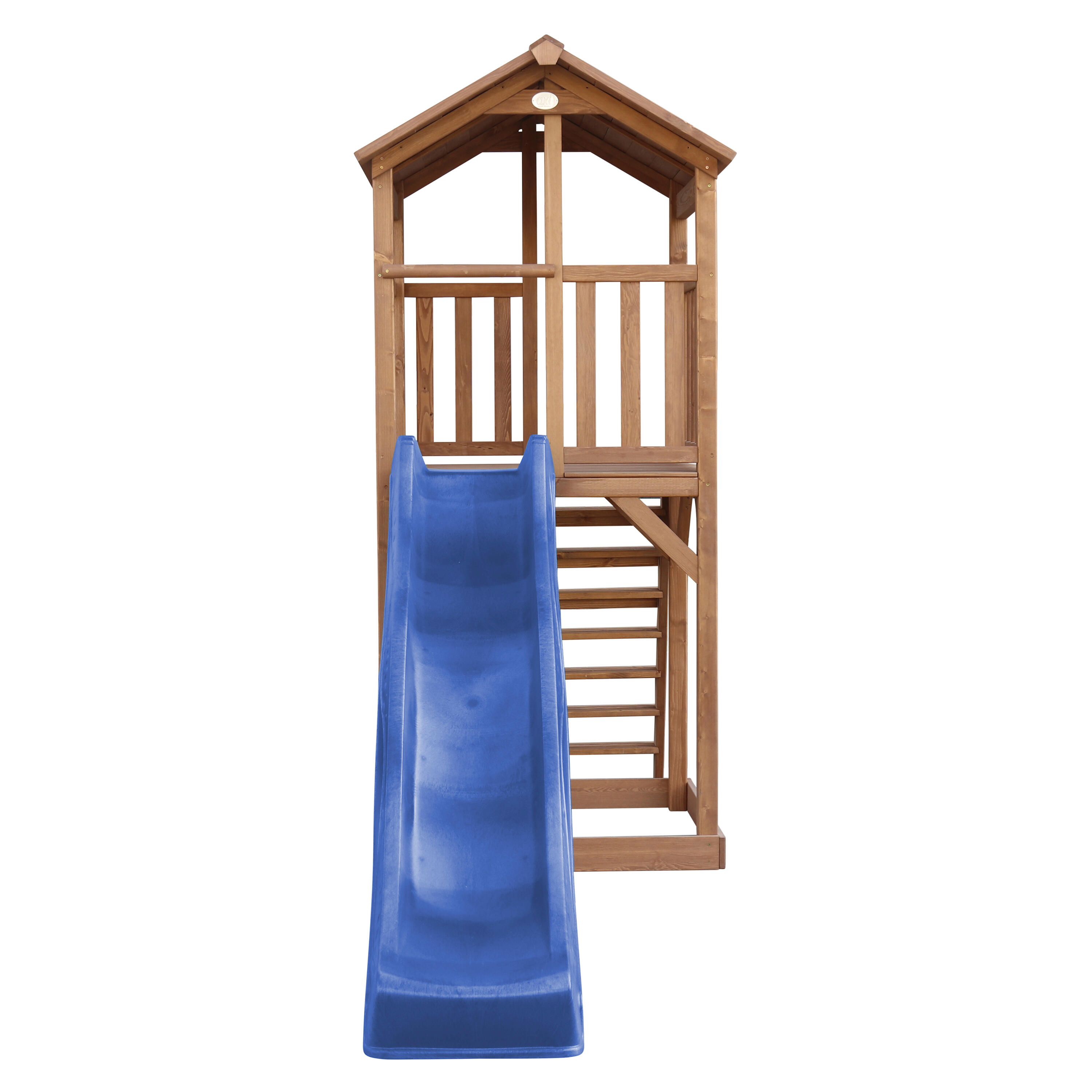 Aire de jeux Beach Tower Marron - Toboggan Bleu 2/7