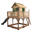 AXI Liam Maison Enfant Marron/Verte avec Bac à Sable & Toboggan Gris
