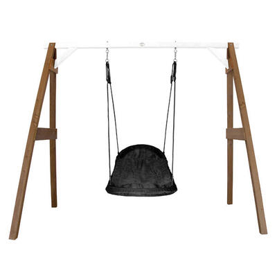 Roxy schommel fsc-hout - nestschommel met frame, bruin/zwart