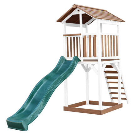 Plac zabaw AXI Beach Tower, zjeżdżalnia i piaskownica