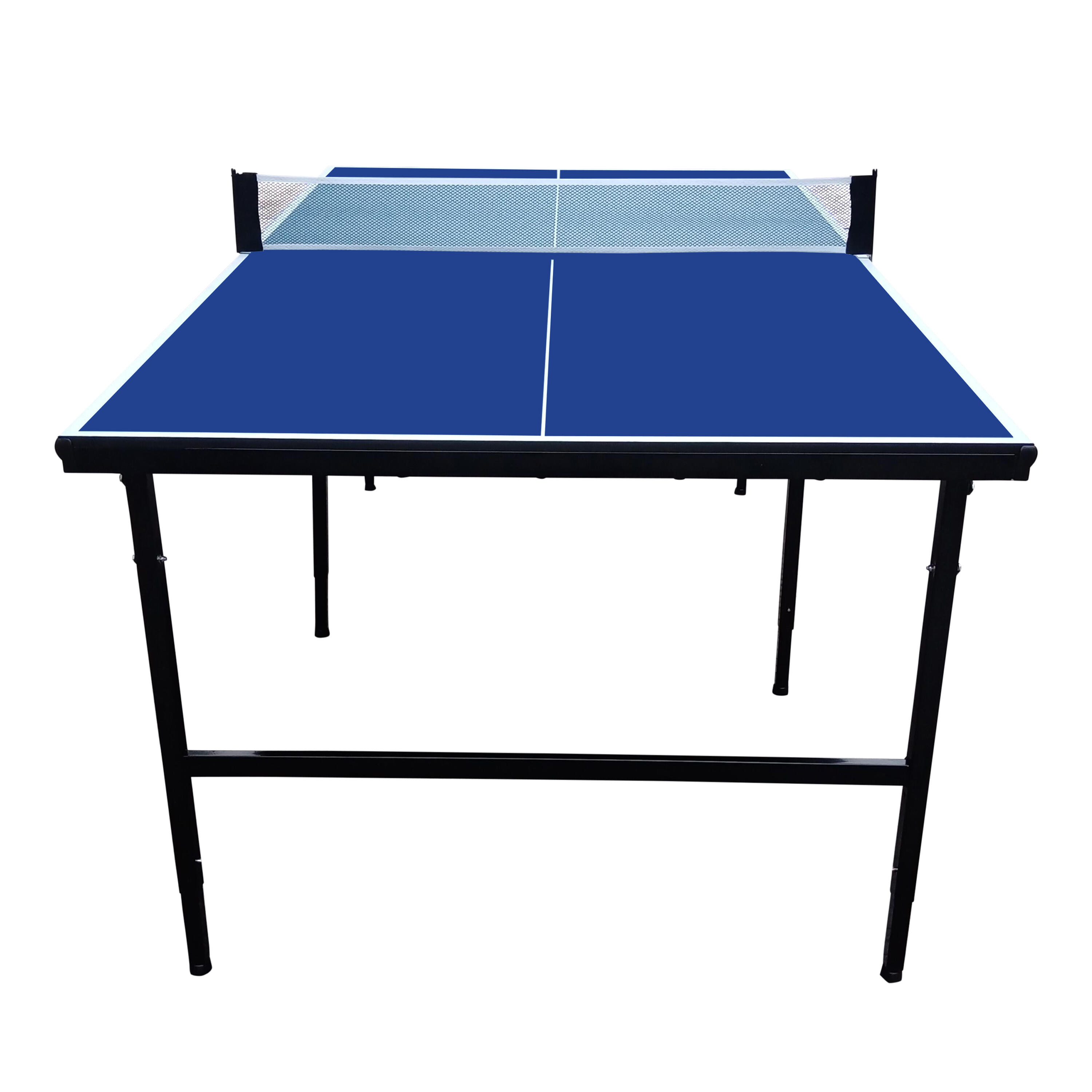 Tavolo da ping pong portatile, Midi 1800, alluminio, protezioni angolari, blu 2/6