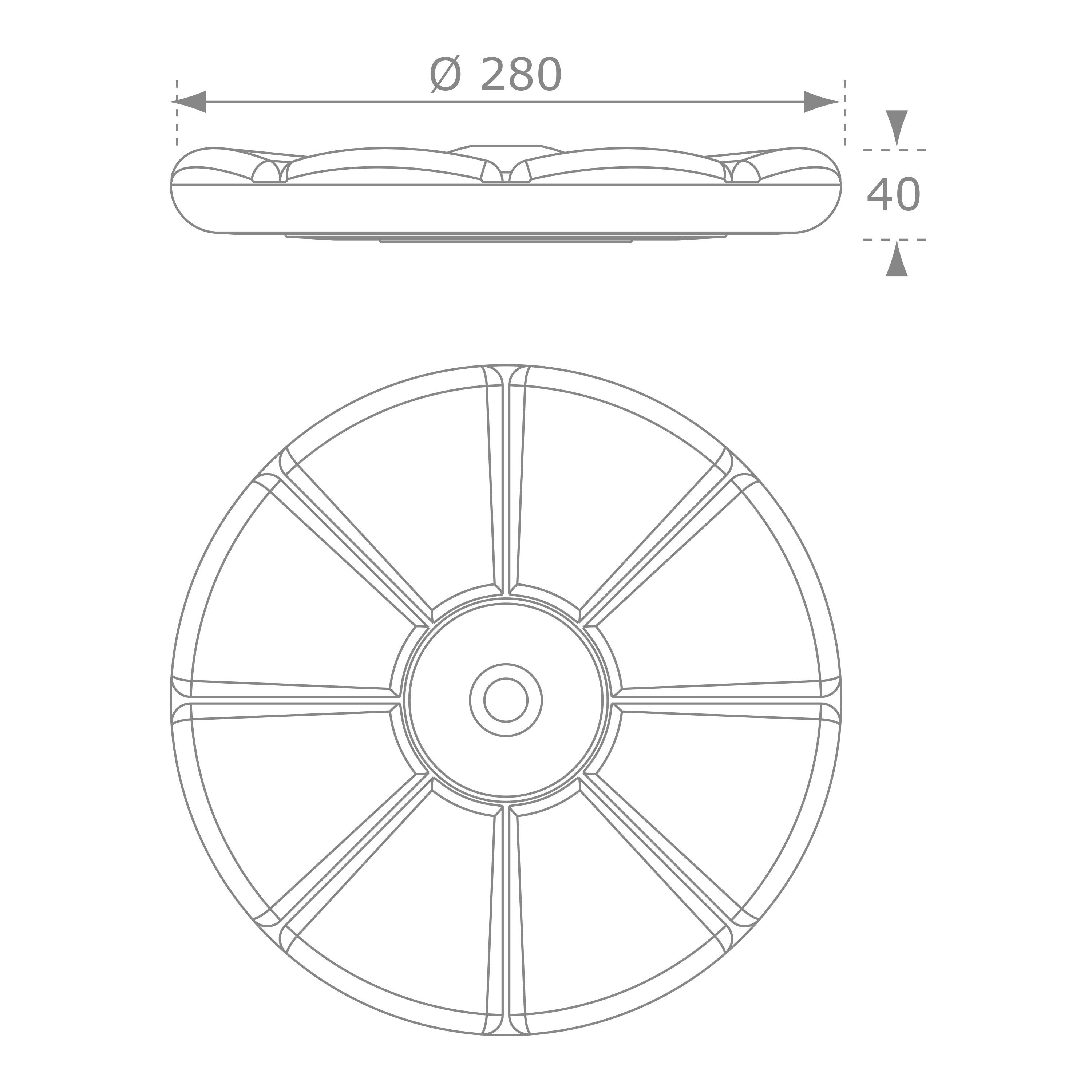 AXI Altalena a seggiolino rotonda in plastica rossa  - 27 cm 4/4