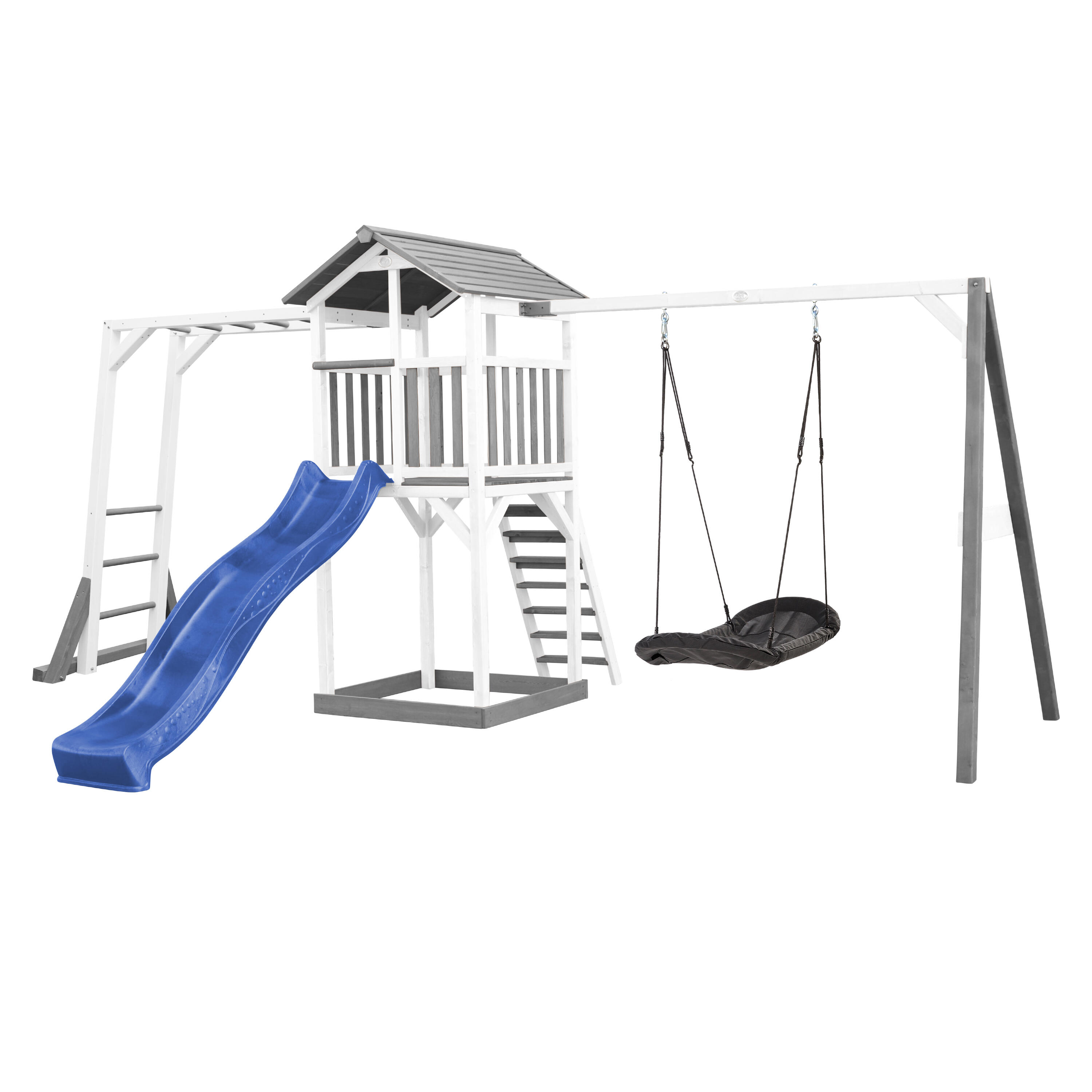 Axi - Aire De Jeux Beach Tower Grise/blanche, Balançoire, Escalade, Toboggan Bleu - Aire De Jeu - Bleu - Taille Unique - Decathlon