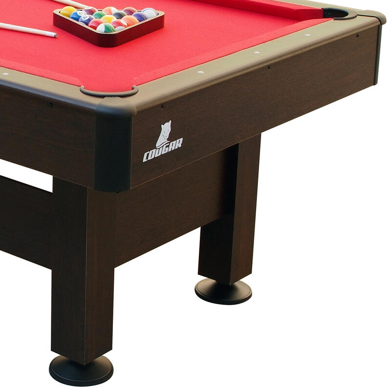 Cougar Topaz 6ft Pooltafel bruin/rood | Inclusief accessoires