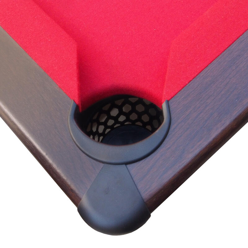 Cougar Saphir 6ft Pooltafel bruin/rood | Inclusief accessoires