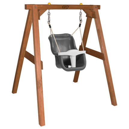 Houten Schommelrek Grijs/Wit - Baby Schommel, Schommel Grijs/Wit