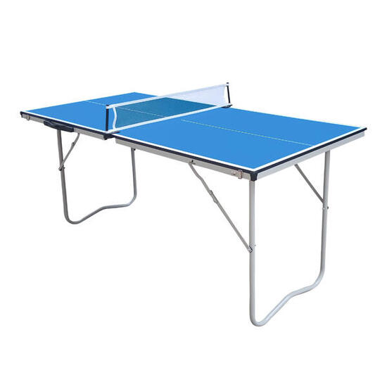Mesa de ping pong portátil/plegable, aluminio, Mini 1500, azul
