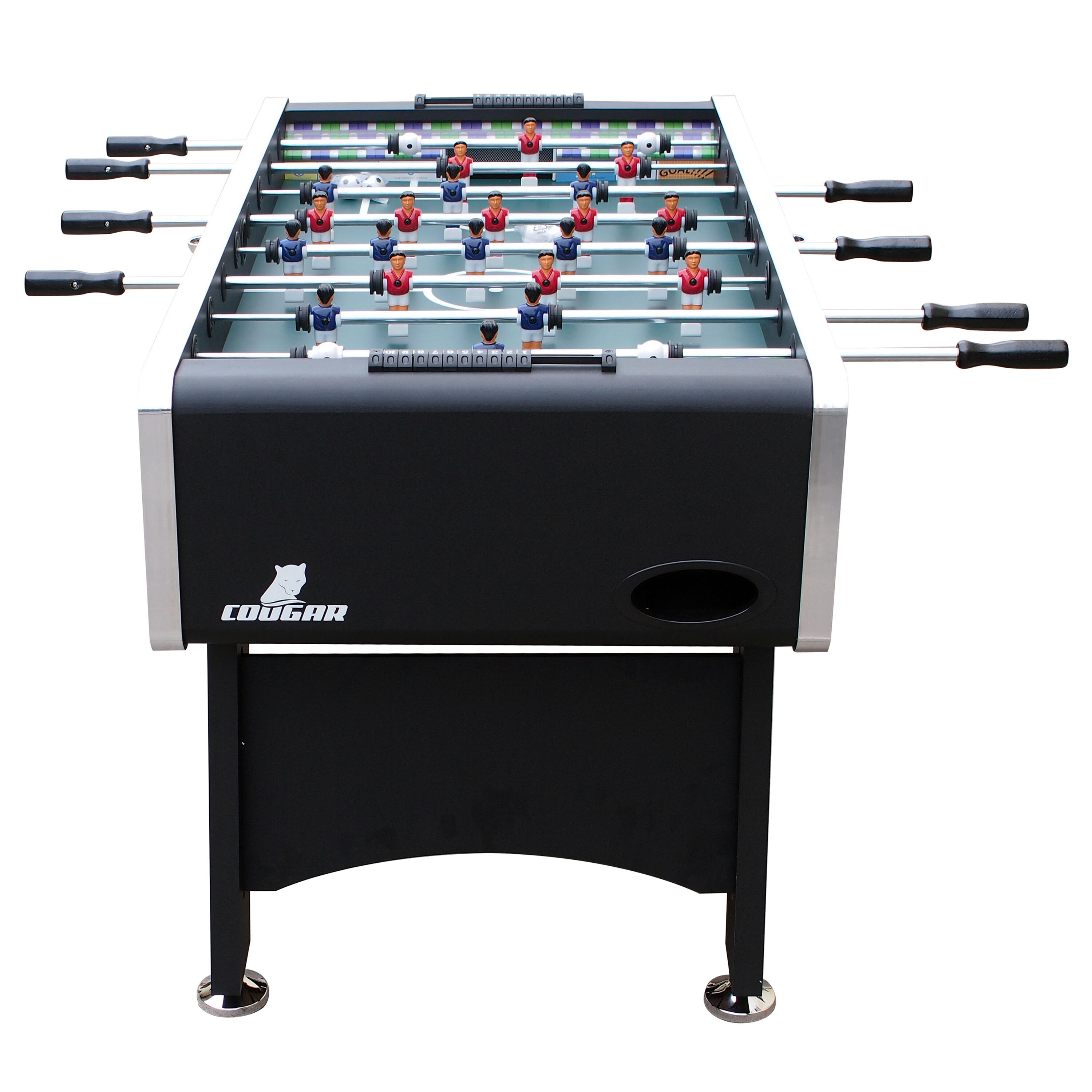Cougar Arena TS Voetbaltafel , Zwarte, 4 ballen & scoreteller 3/7