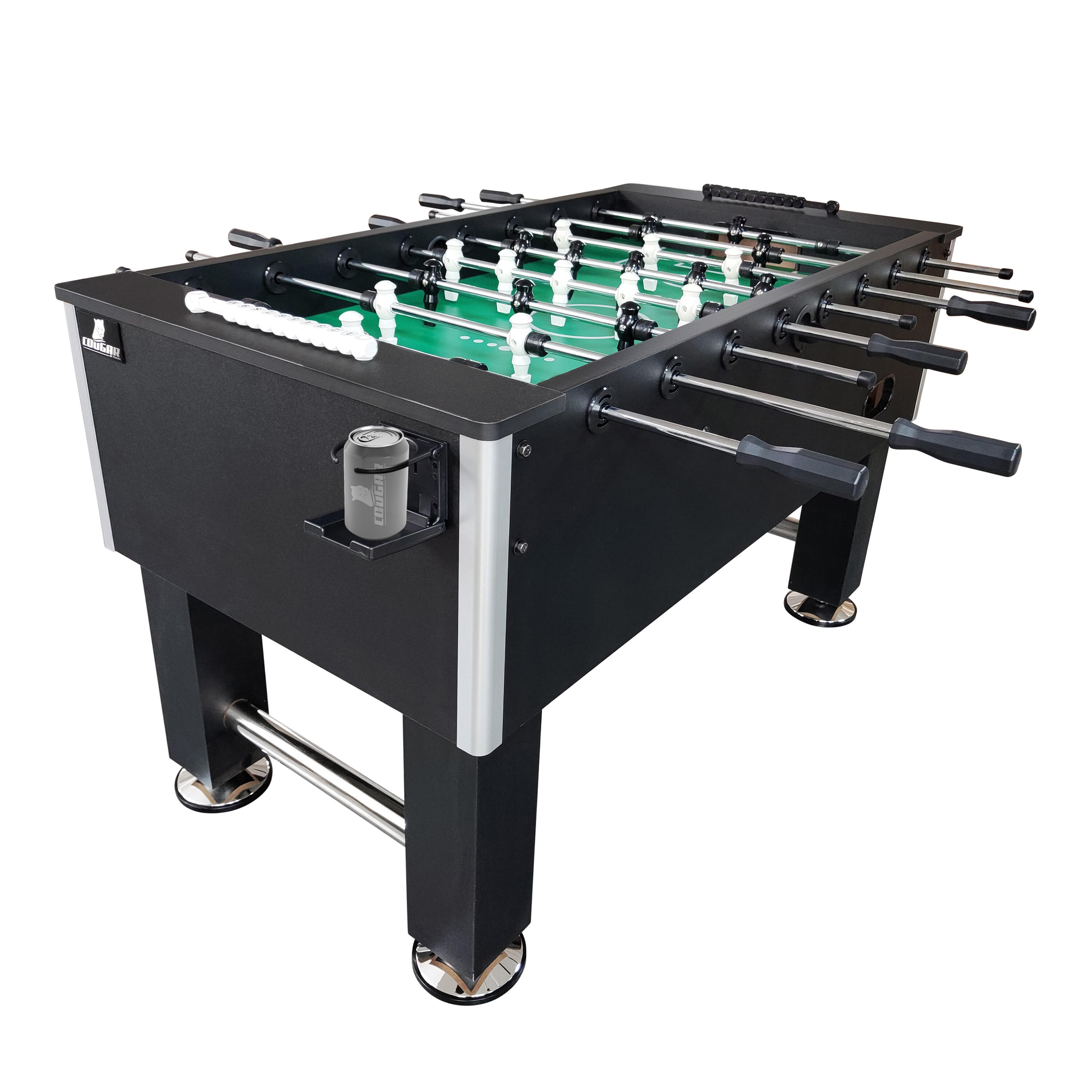 Cougar Defender Voetbaltafel met Bekerhouder Zwart, 4 ballen (Ø36 mm) 2/7
