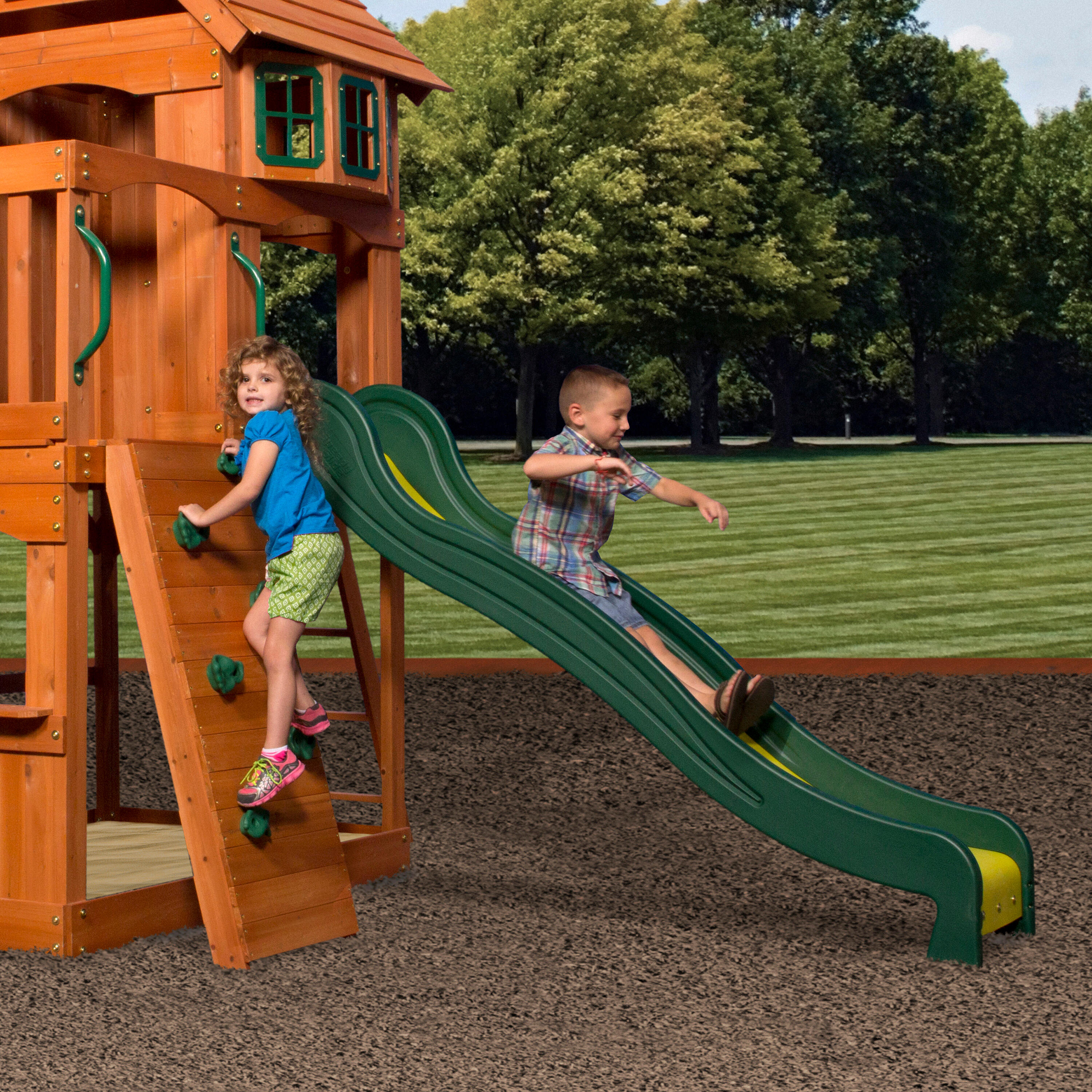 Parque Infantil de madera con columpio/tobogán Atlantic 7/7