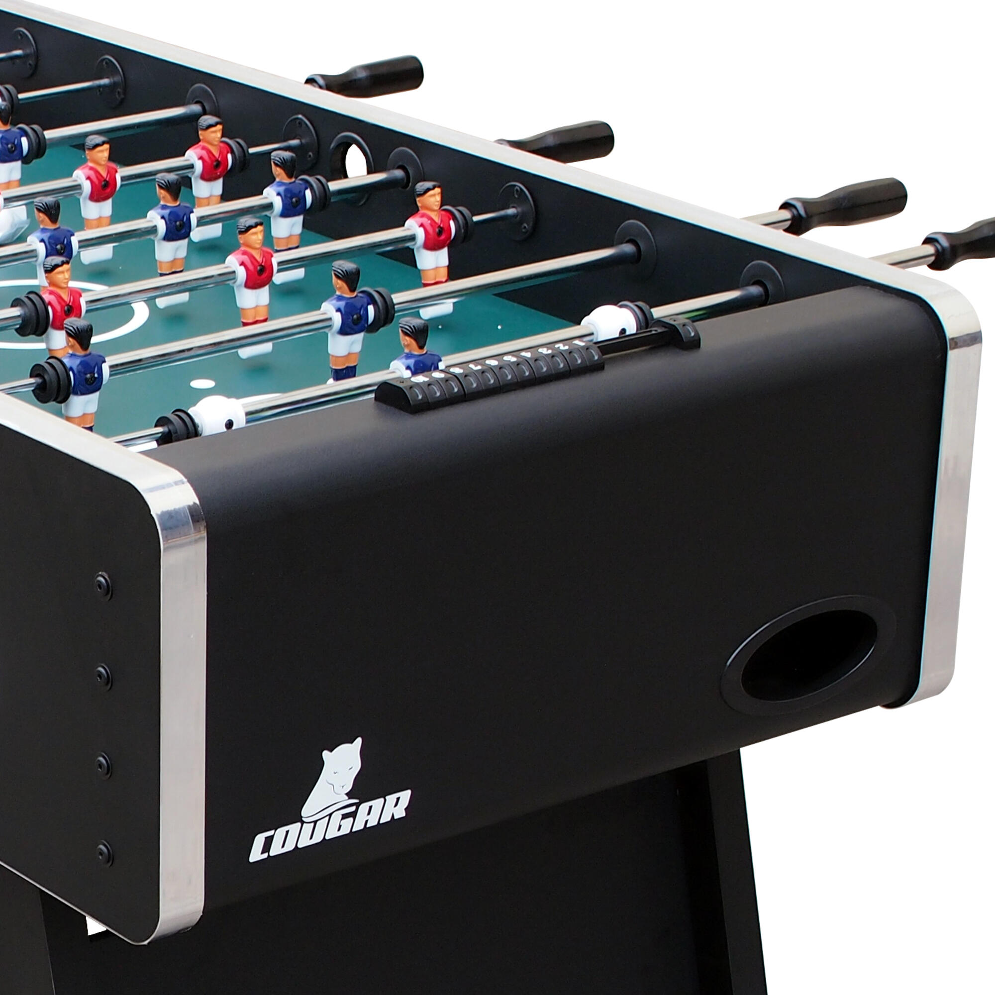 Cougar Arena TS Voetbaltafel , Zwarte, 4 ballen & scoreteller 4/7