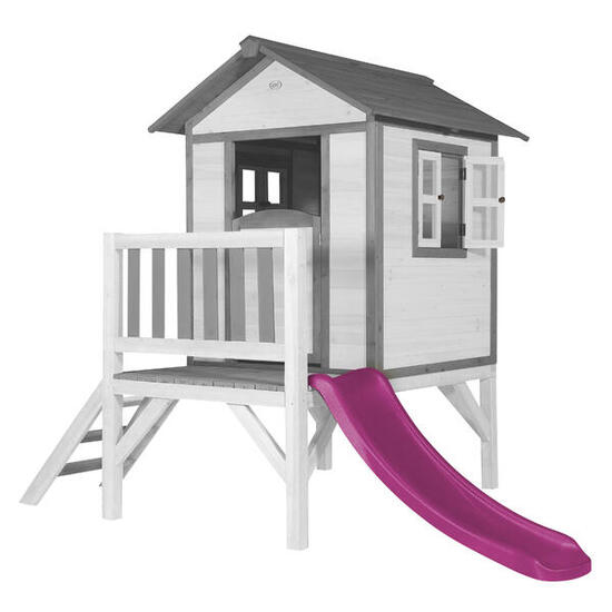 Domek dla dzieci AXI Beach Lodge XL, zjeżdżalnia, drewno FSC