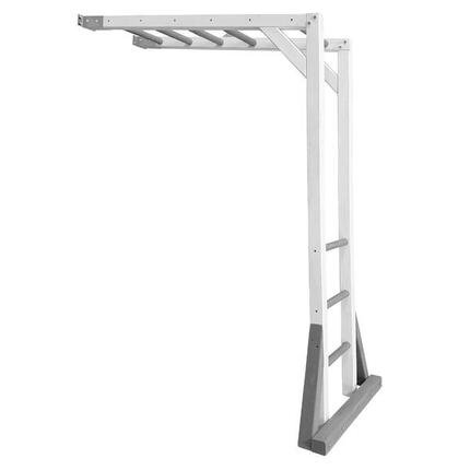 Beach Tower Klimrek van Hout in Grijs/Wit, 205,7 cm