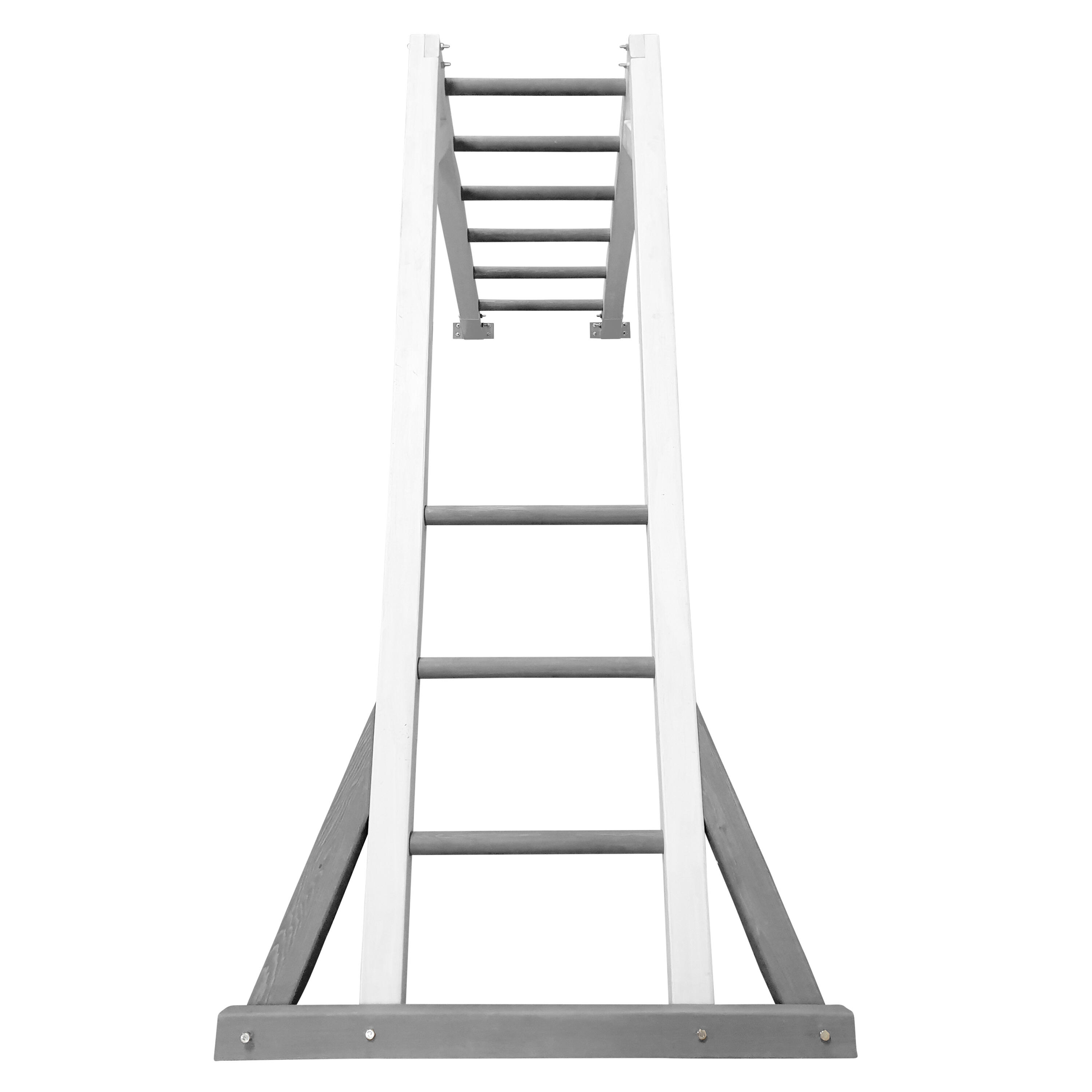 Struttura per arrampicata in legno, Beach Tower, grigio e bianco 2/7