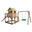 AXI Classic Liam Maisonnette avec balancoire nid  Marron vert Toboggan Blanc