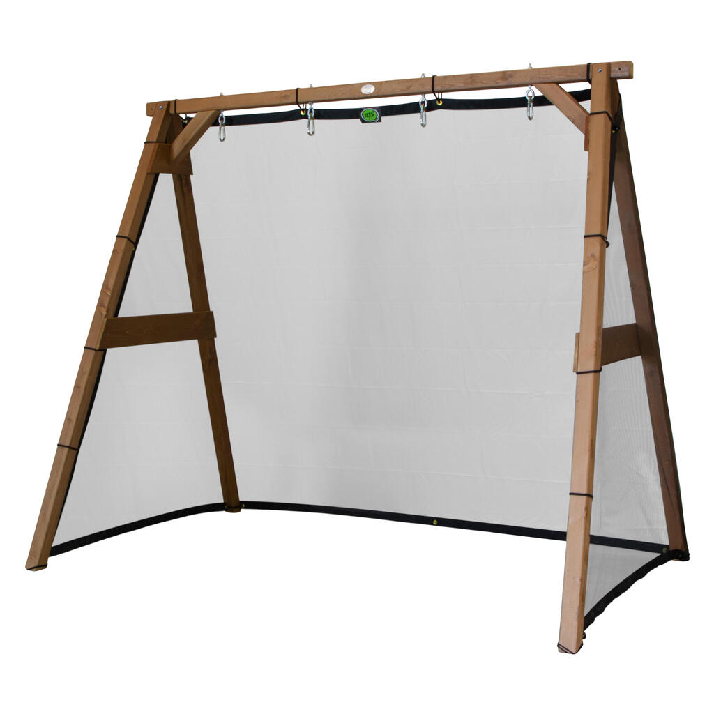 Football, Swing, Volleyball, Tennis, 4-in-1 Sports Fun, Brown
