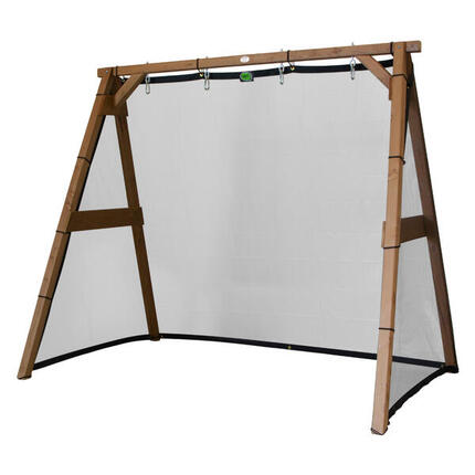 Cadre Football, balançoire, volley-ball, tennis, 4-in-1 Sports Fun, Marron/Blanc