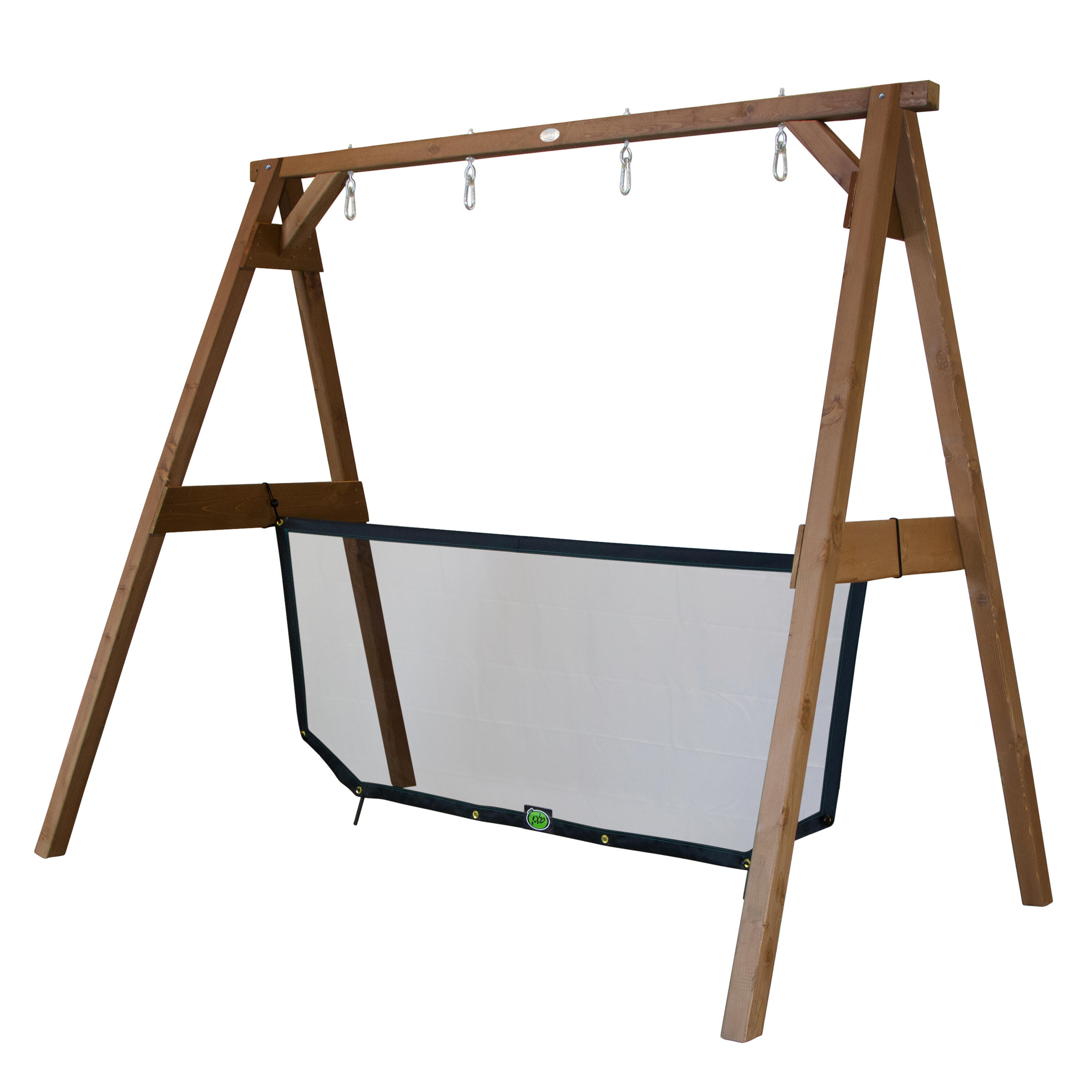 Cadre Football, balançoire, volley-ball, tennis, 4-in-1 Sports Fun, Marron 5/7