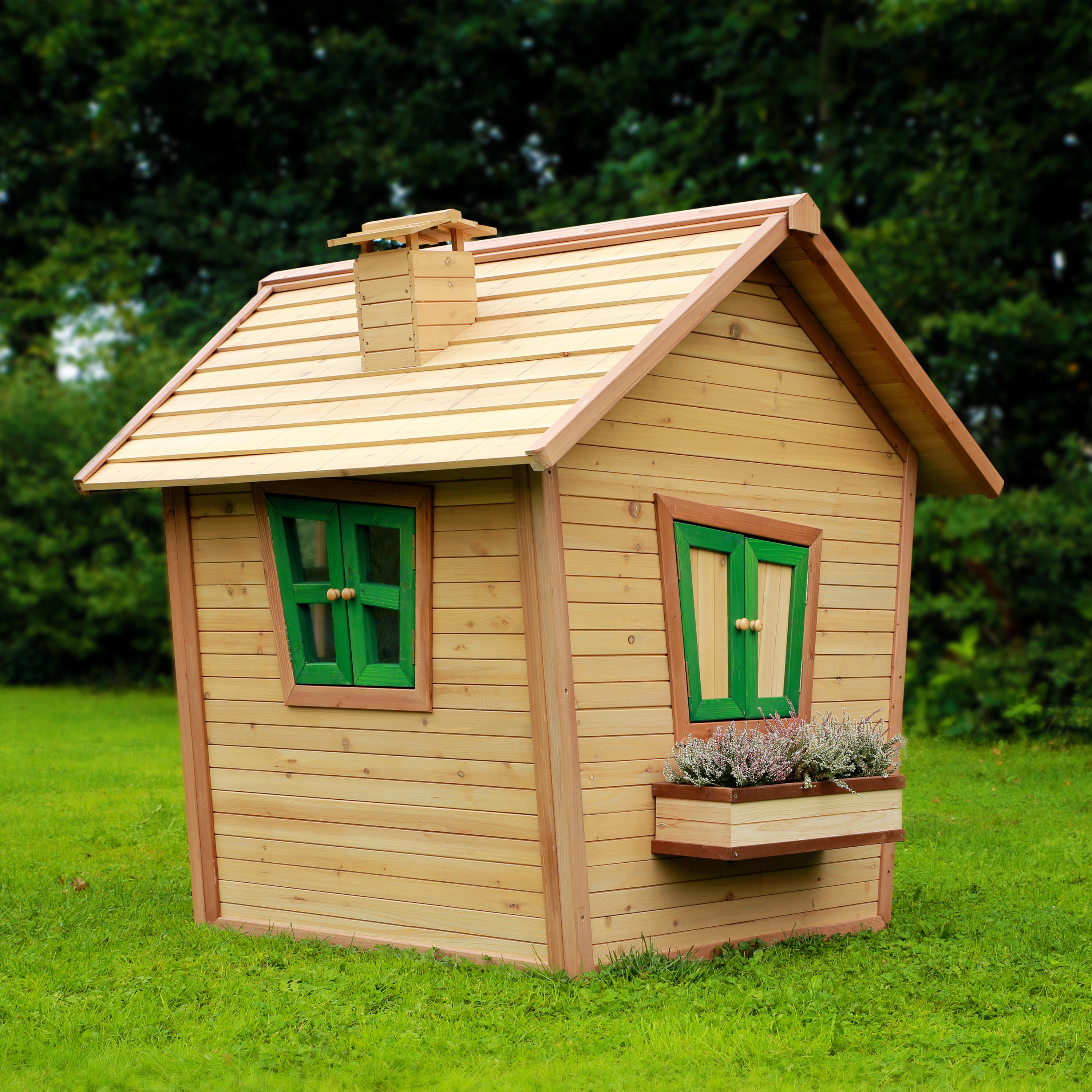 Casita de madera, Alice, marrón/verde 7/7