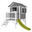 AXI Maison Enfant Beach Lodge XL en Gris avec Toboggan Jaune | en Bois FSC