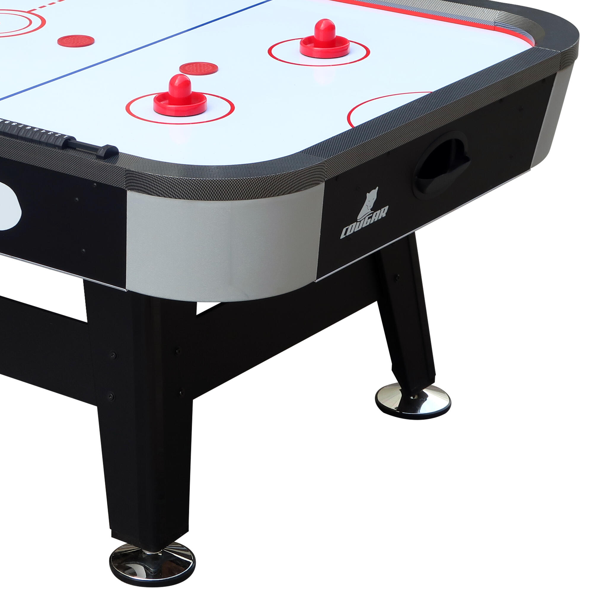 Cougar Icing Xl Air Hockey De Table Pliable Pour L'Intérieur | Accessoires Inclus | Table Jeu Airhockey Pour tous les âges