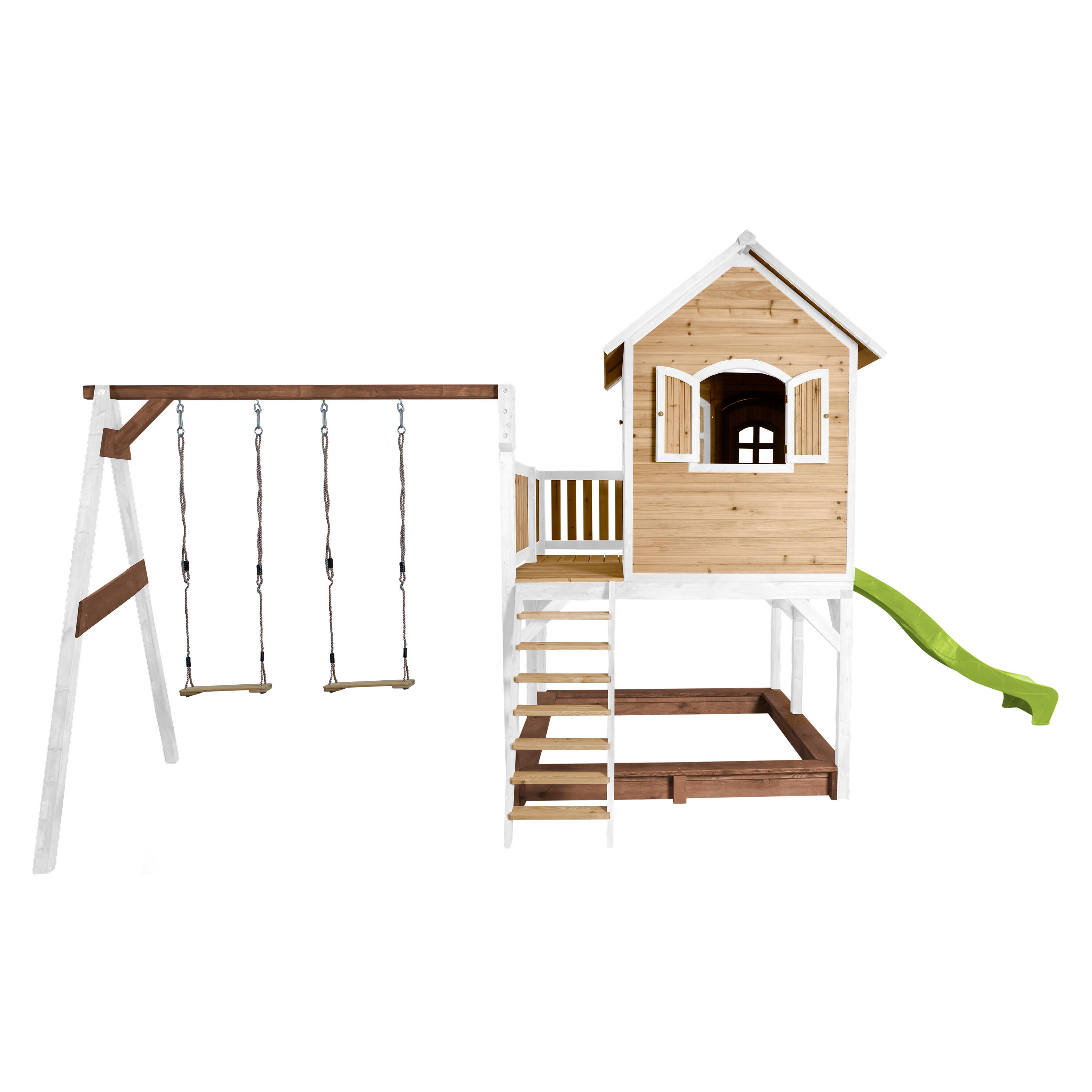 Liam Speelhuis, 2 Schommels, Bruin/Wit – Groen Glijbaan 5/7