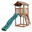 AXI Beach Tower Aire de Jeux Marron, Toboggan vert & Bac à Sable