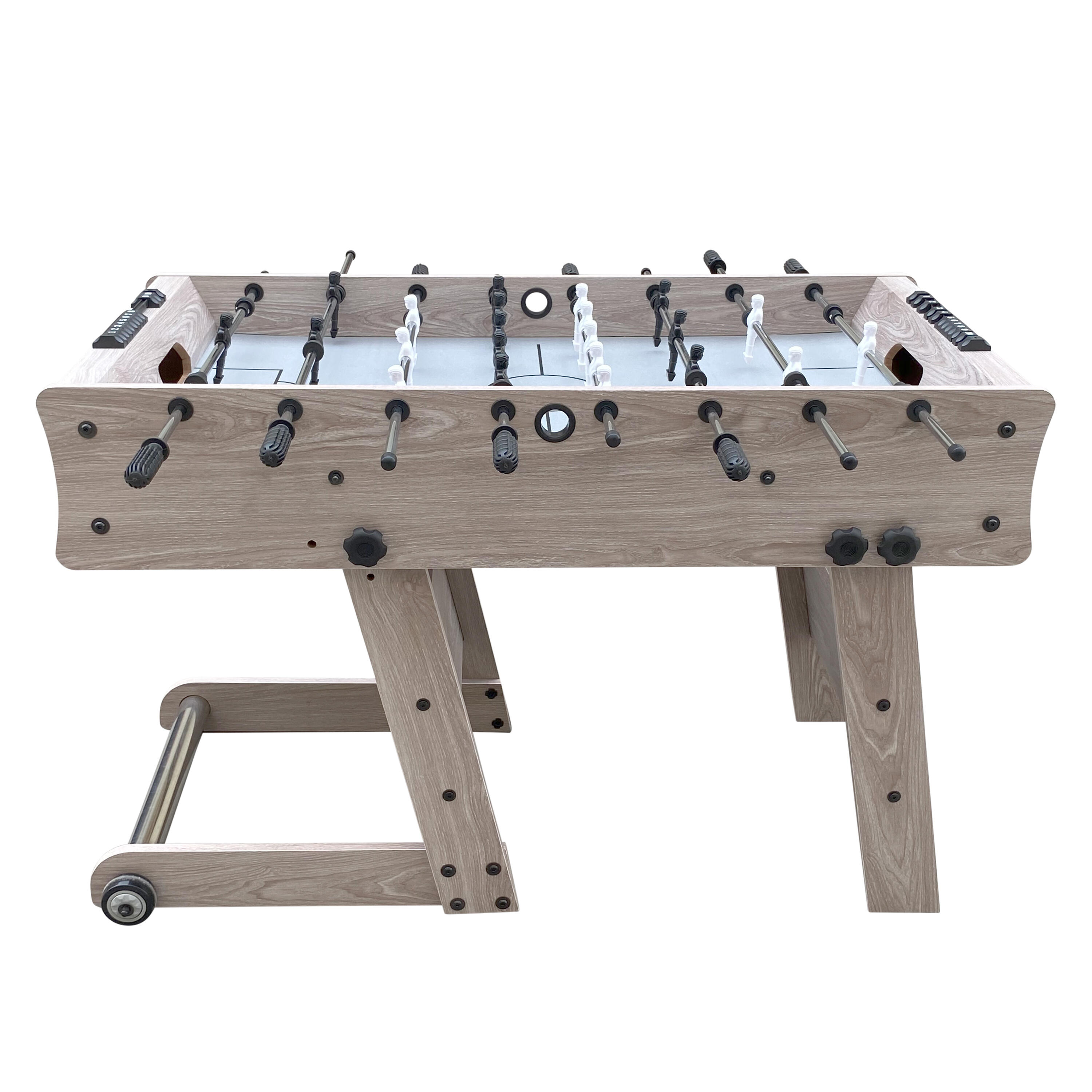 Calcio balilla pieghevole, 2 palline, segnapunti, Scorpion Kick, marrone 5/7