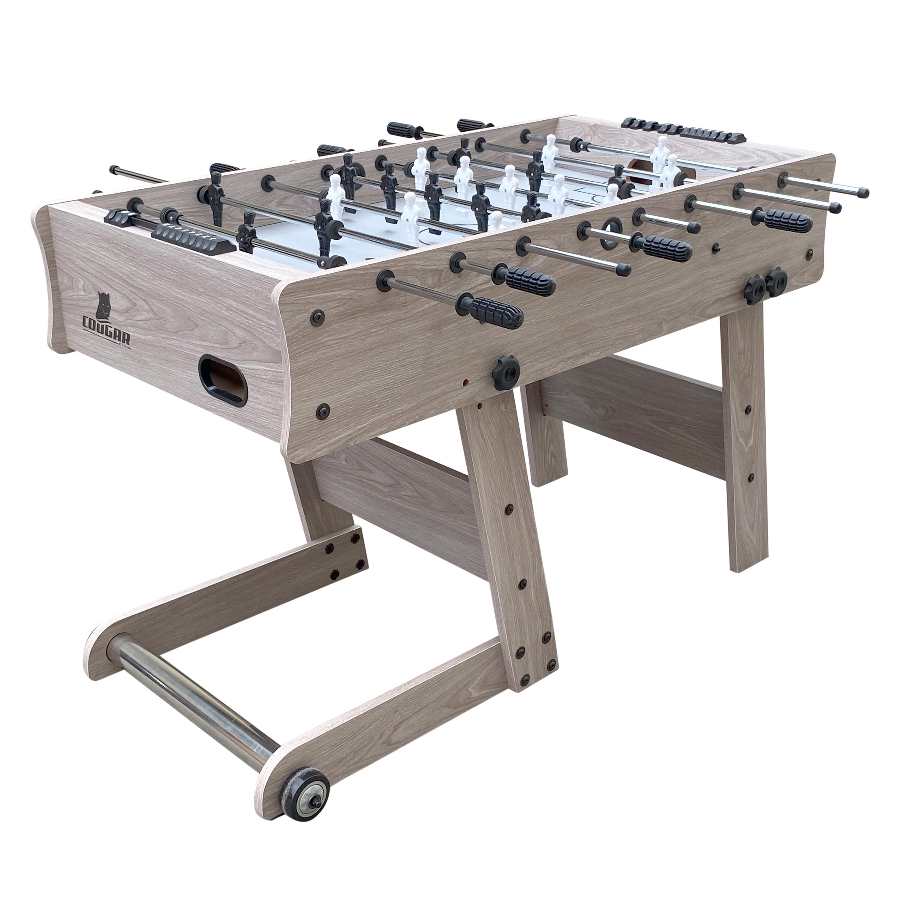 Calcio balilla pieghevole, 2 palline, segnapunti, Scorpion Kick, marrone 2/7