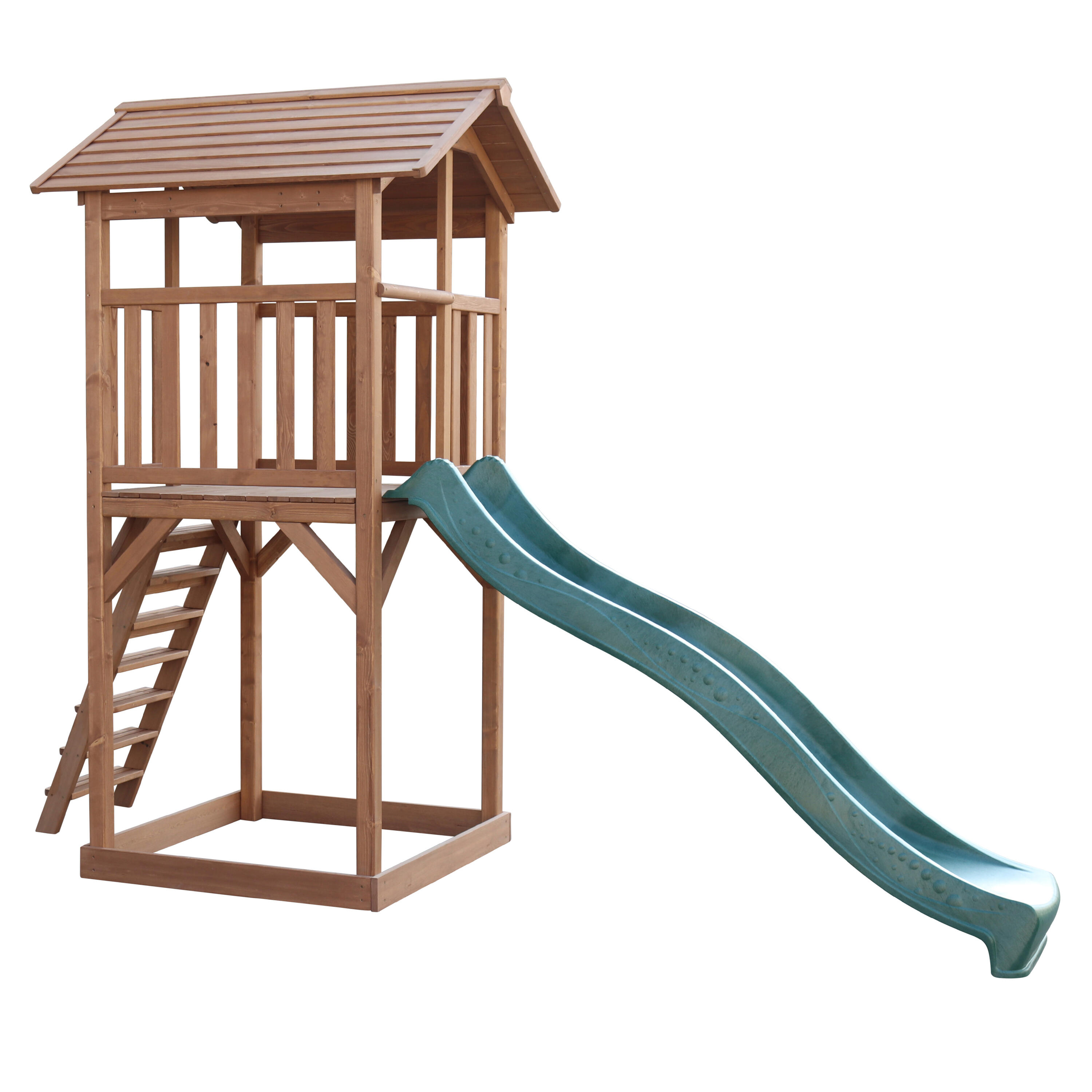 Aire de jeux Beach Tower Marron - Toboggan Vert 6/7