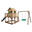 AXI Classic Liam Maisonnette avec balancoire nid  Marron vert Toboggan Gris