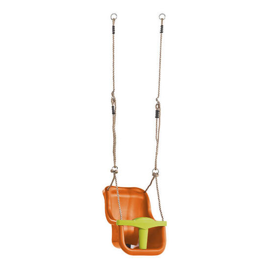 Siège Balançoire bébé, +9mois, Orange/Vert Citron