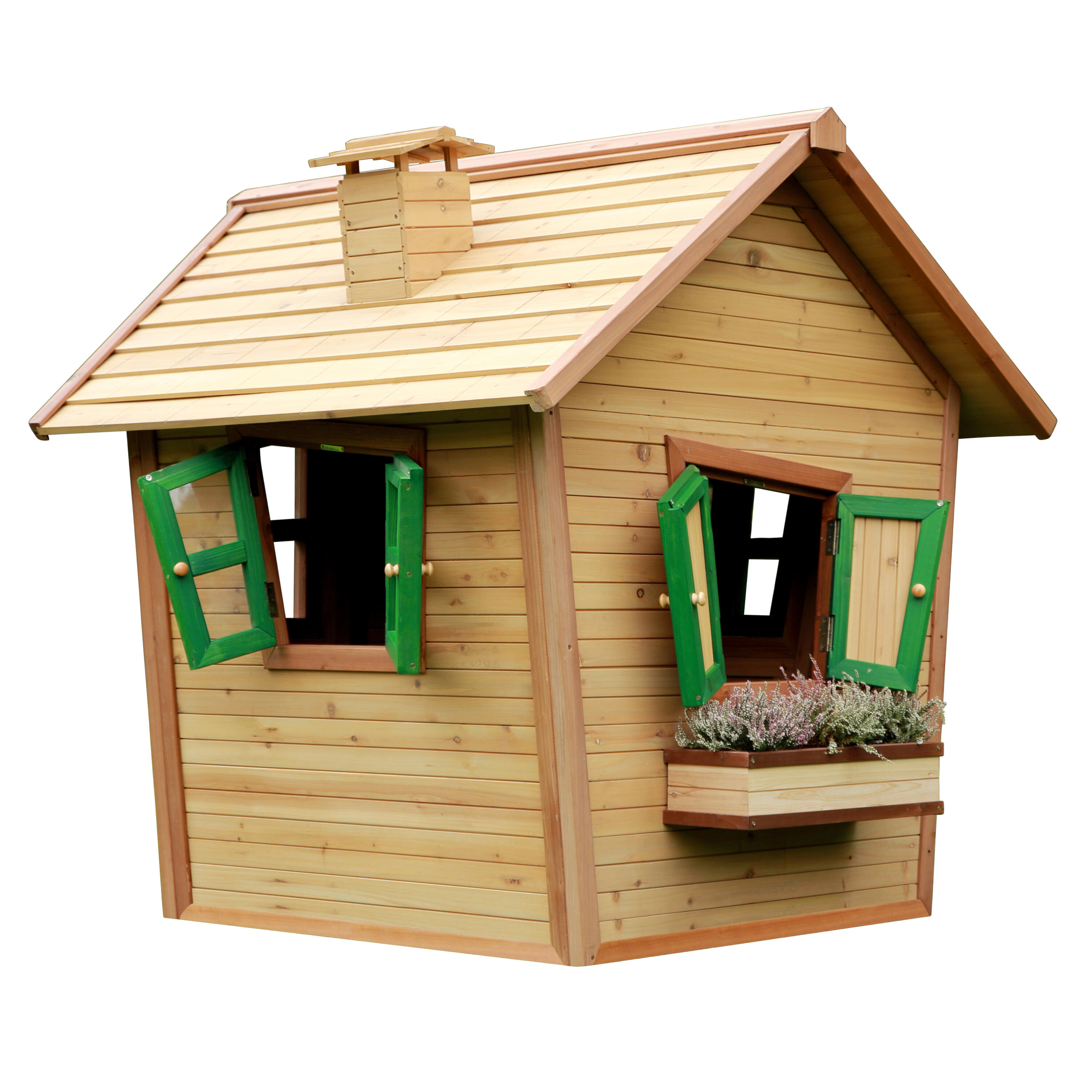 Casita de madera, Alice, marrón/verde 5/7