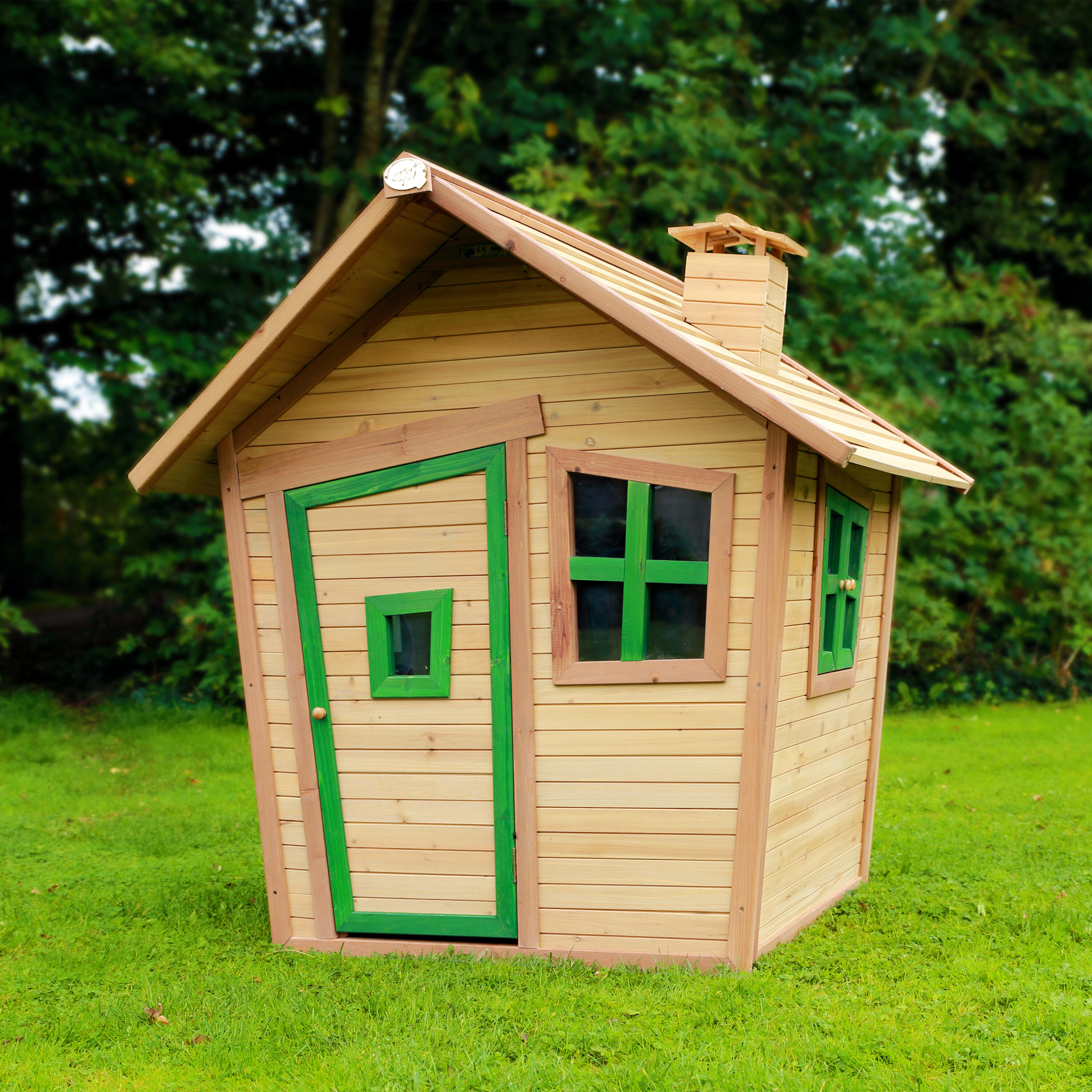 Casita de madera, Alice, marrón/verde 3/7