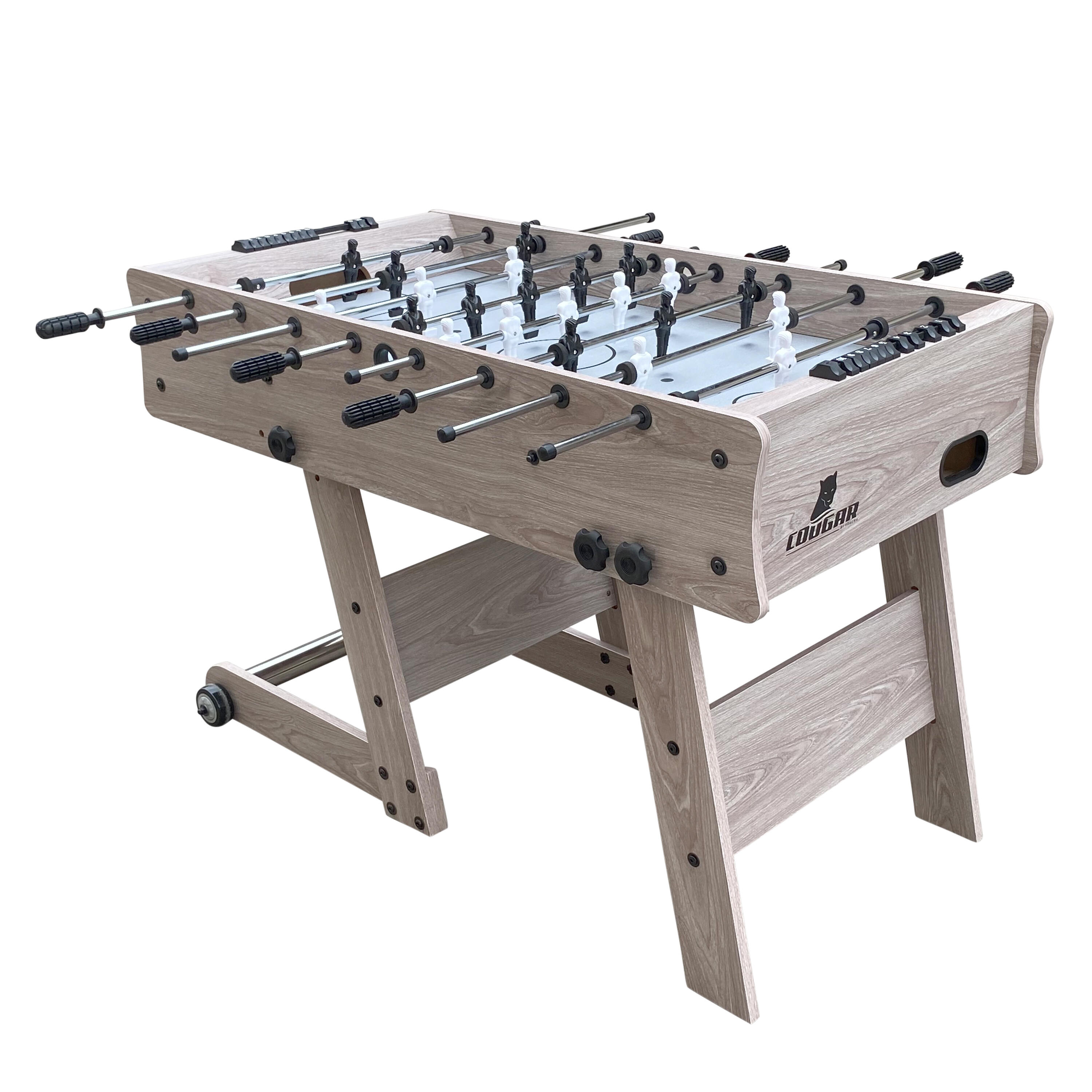 Calcio balilla pieghevole, 2 palline, segnapunti, Scorpion Kick, marrone 4/7