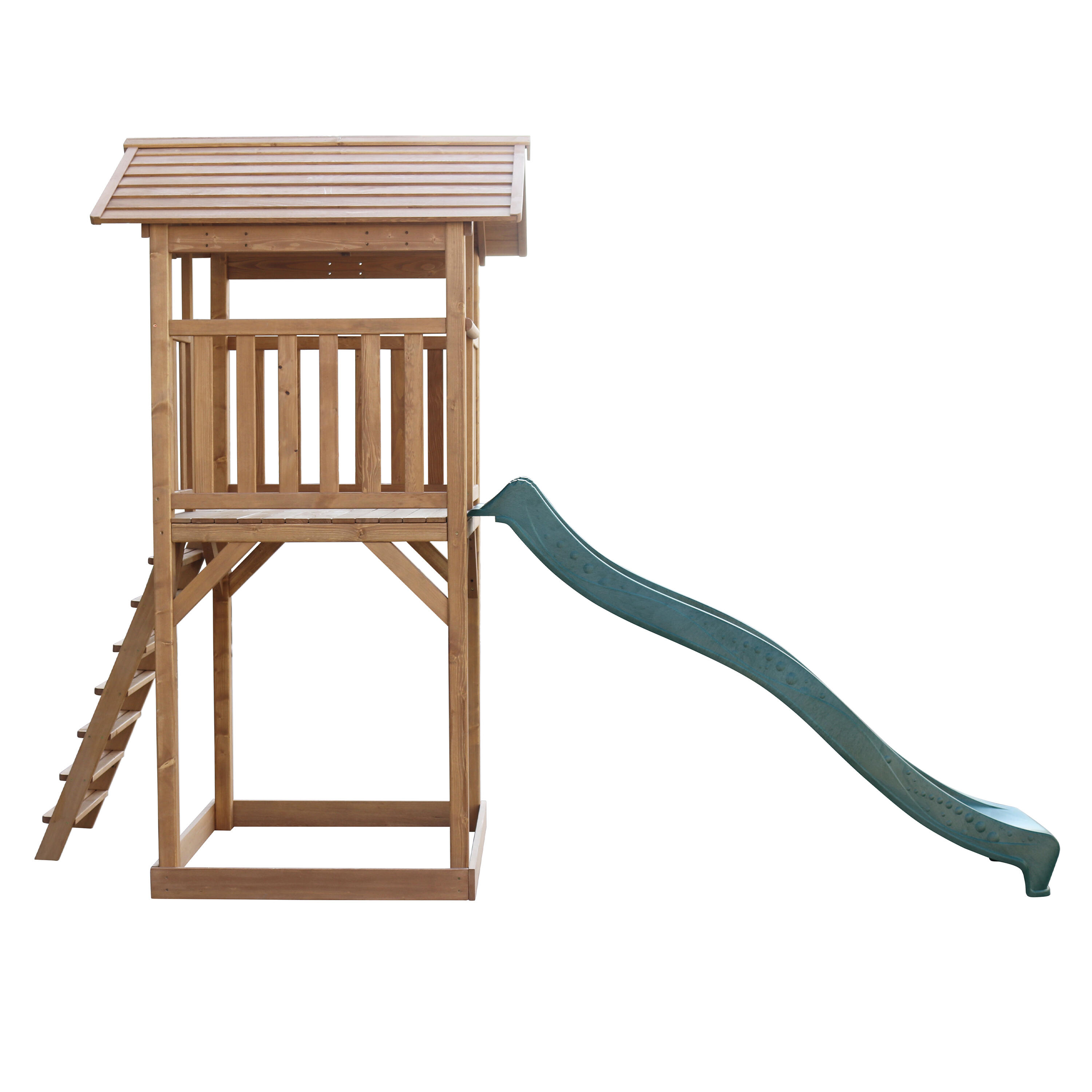 Aire de jeux Beach Tower Marron - Toboggan Vert 7/7
