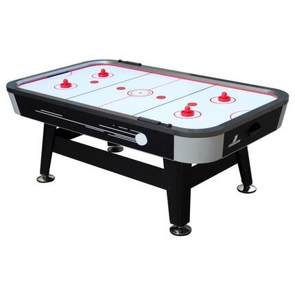 Super Scoop Airhockeytafel, 7 ft, met Pushers en Pucks, Zwart/Wit