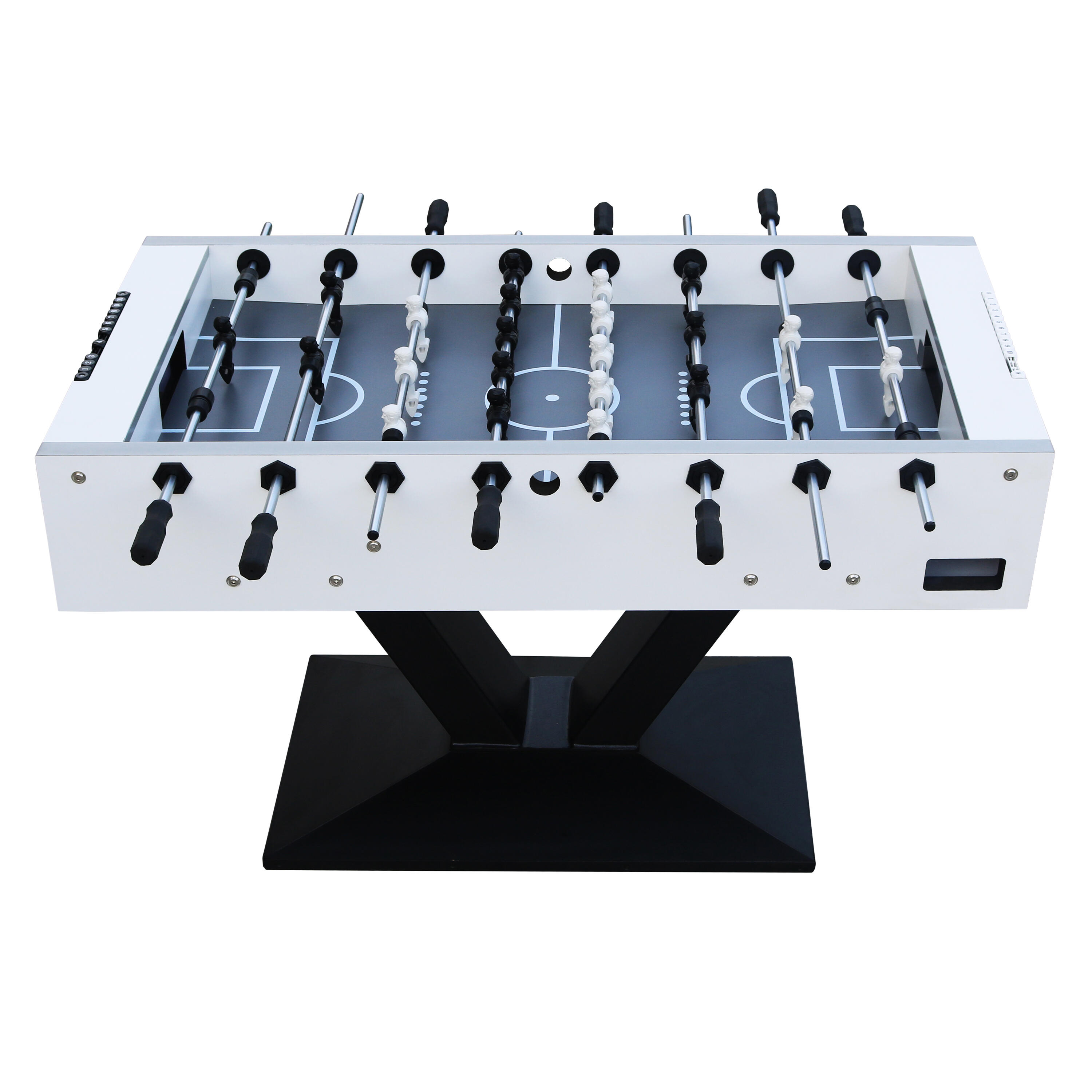 Mesa de futbolín, 4 pelotas y marcador Worldcup Premium Pro, blanco 6/7