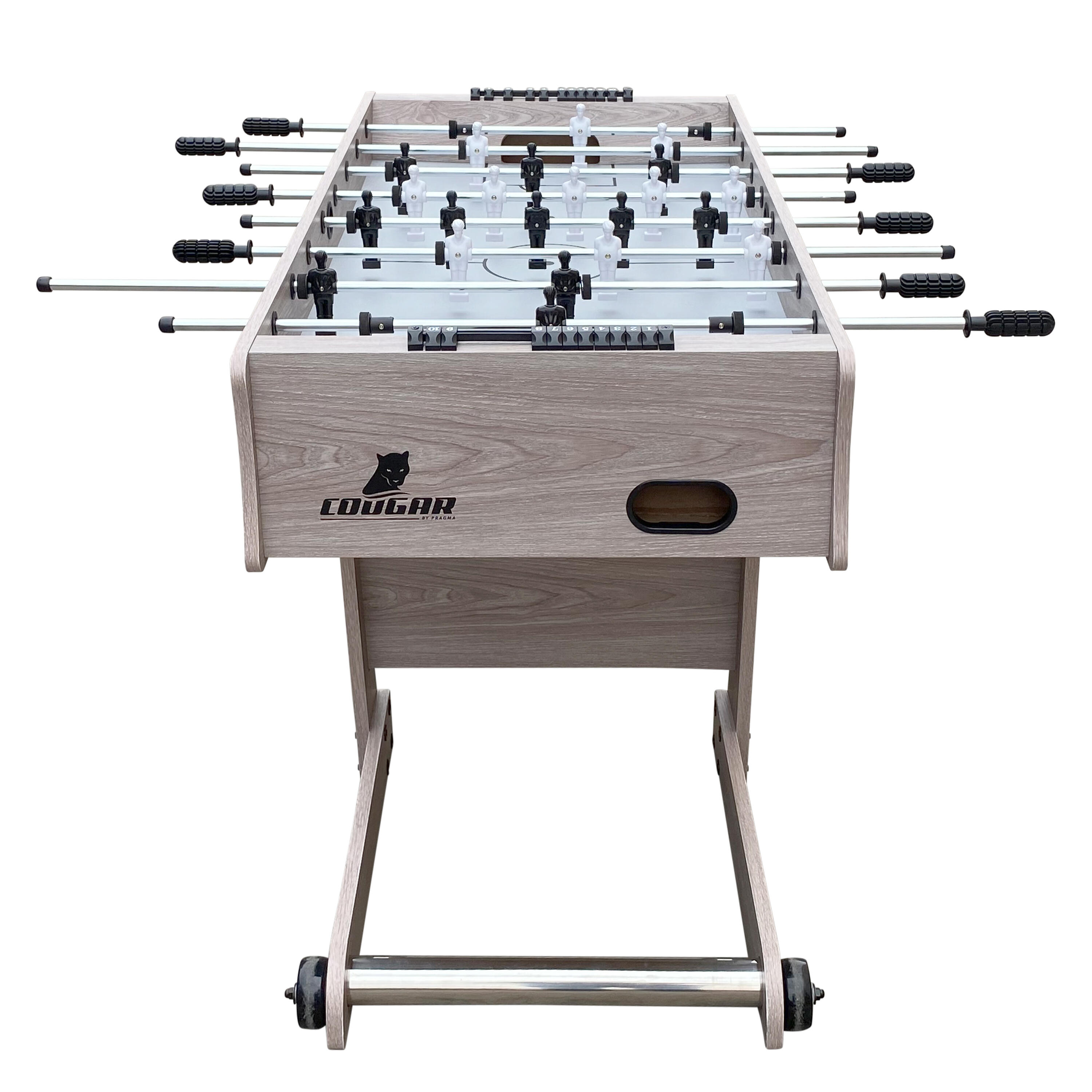 Calcio balilla pieghevole, 2 palline, segnapunti, Scorpion Kick, marrone 6/7