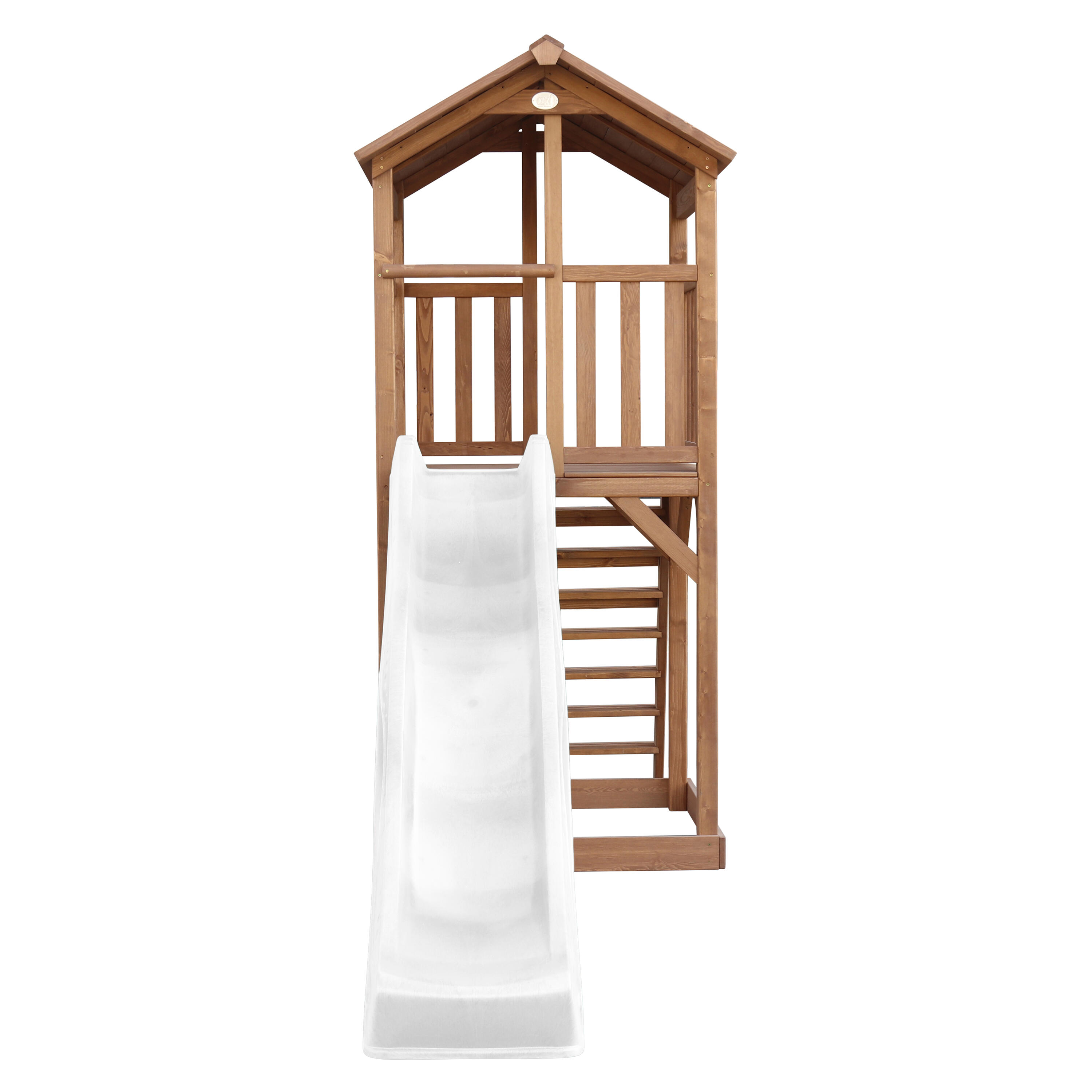 Aire de jeux Beach Tower Marron - Toboggan Blanc 2/7