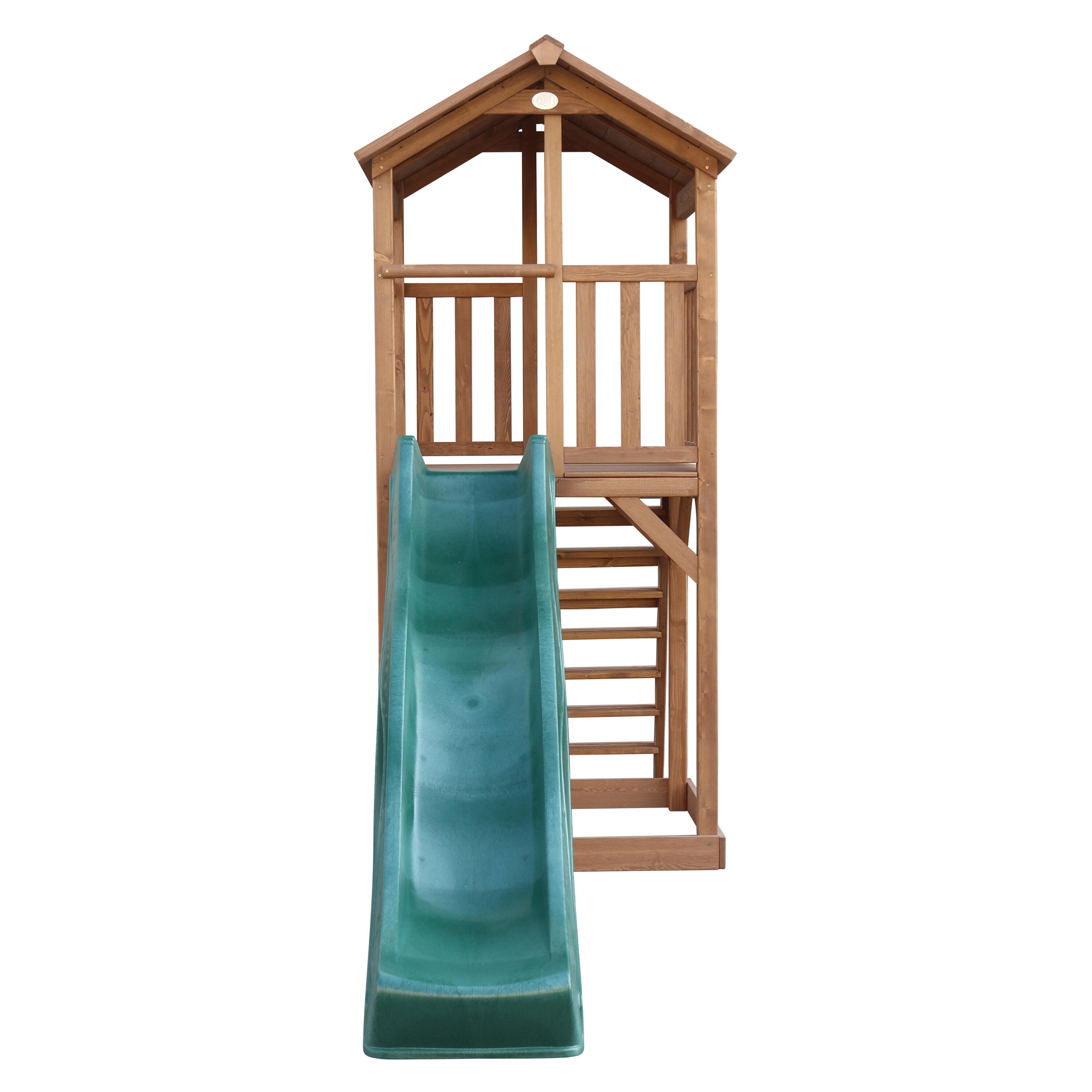 Aire de jeux Beach Tower Marron - Toboggan Vert 2/7