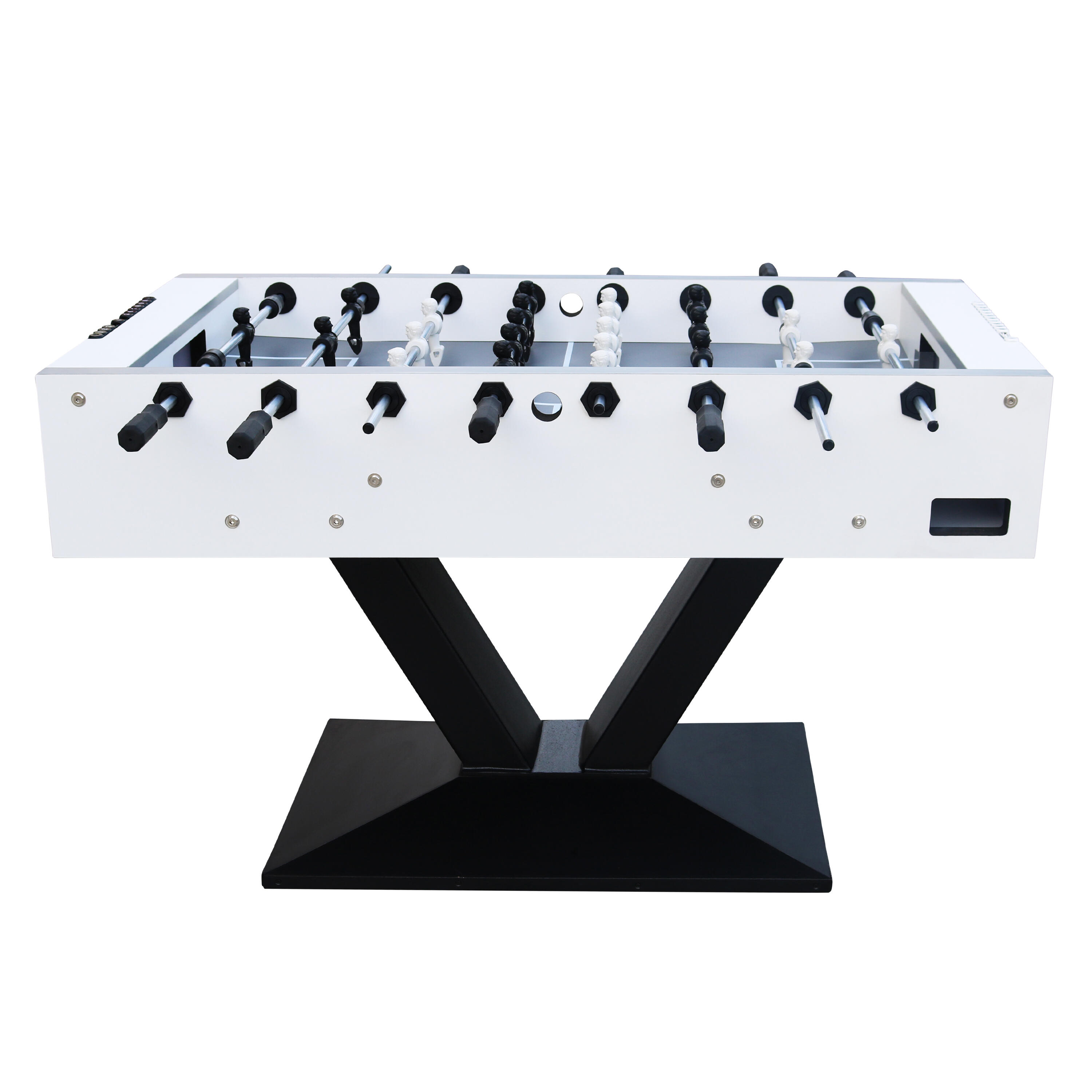 Mesa de futbolín, 4 pelotas y marcador Worldcup Premium Pro, blanco 5/7