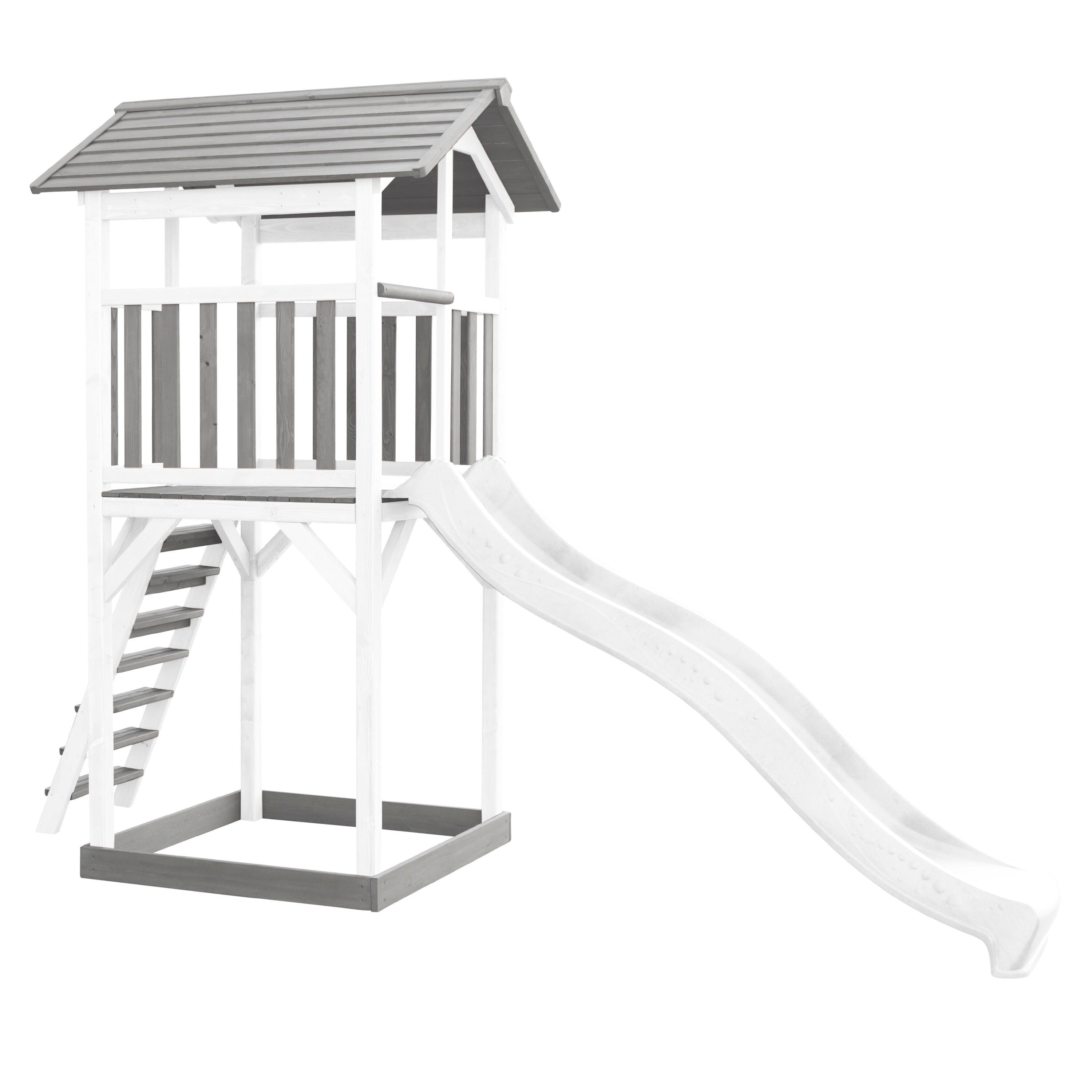 Aire de jeux Beach Tower Grise/Blanche - Toboggan Blanc 6/7