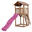 AXI Beach Tower Aire de Jeux Marron, Toboggan violet & Bac à Sable