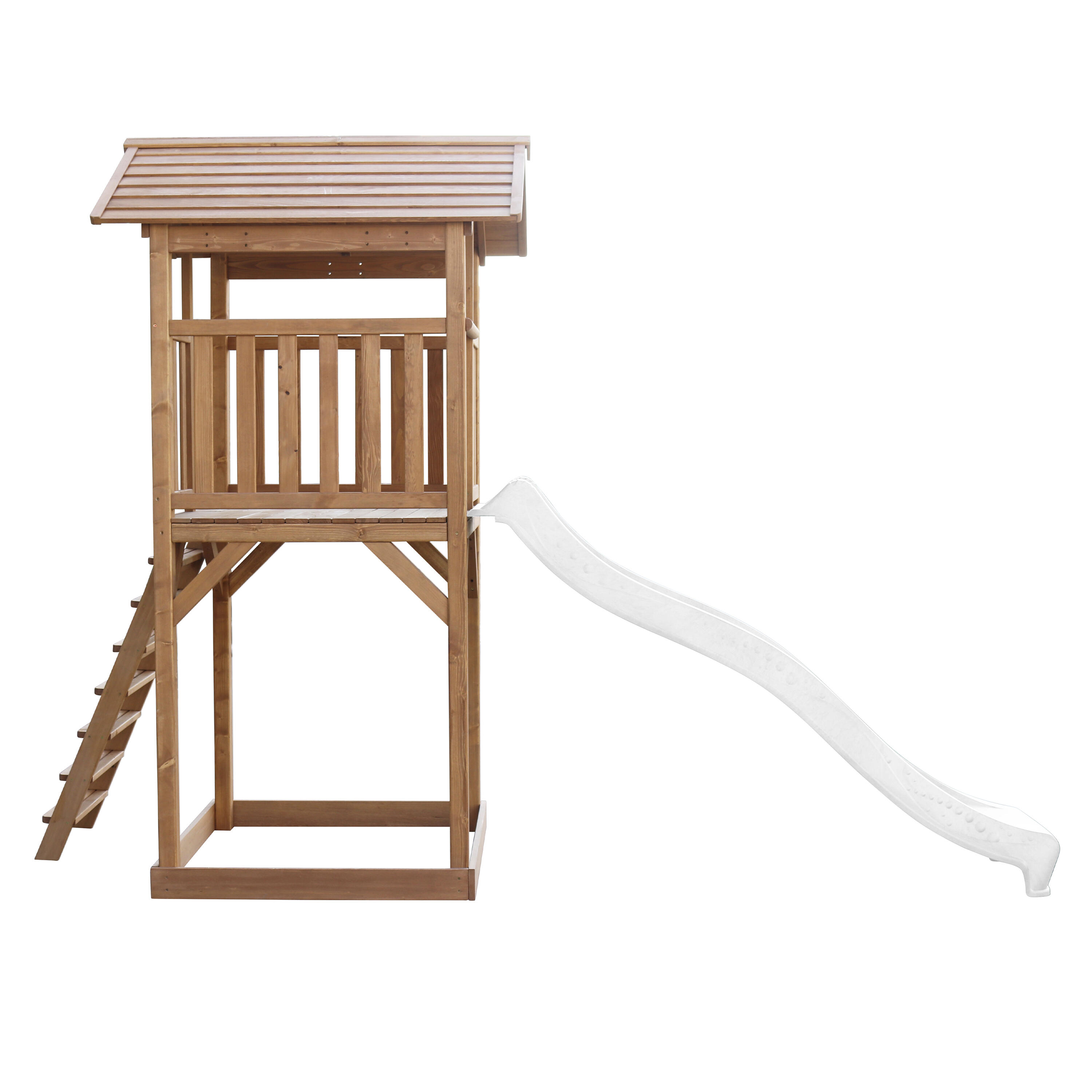 Aire de jeux Beach Tower Marron - Toboggan Blanc 7/7