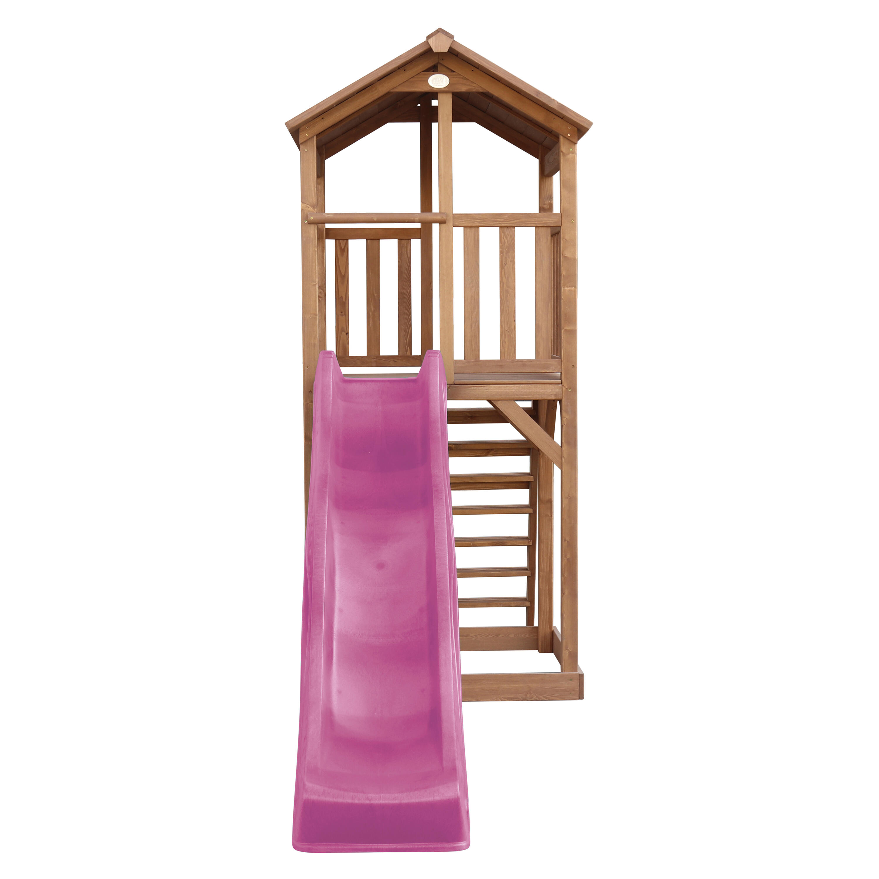 Parque Infantil Beach Tower marrón - Tobogán violeta 2/7