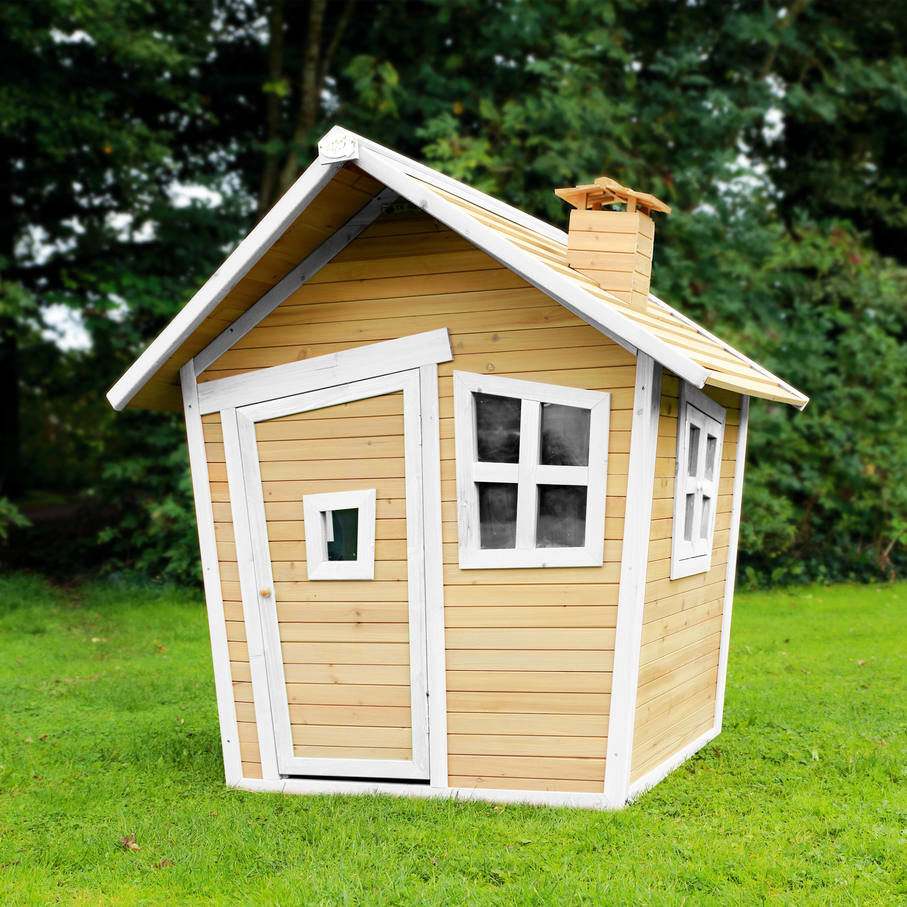 Maisonnette en bois, Alice, Marron/Blanche 3/7