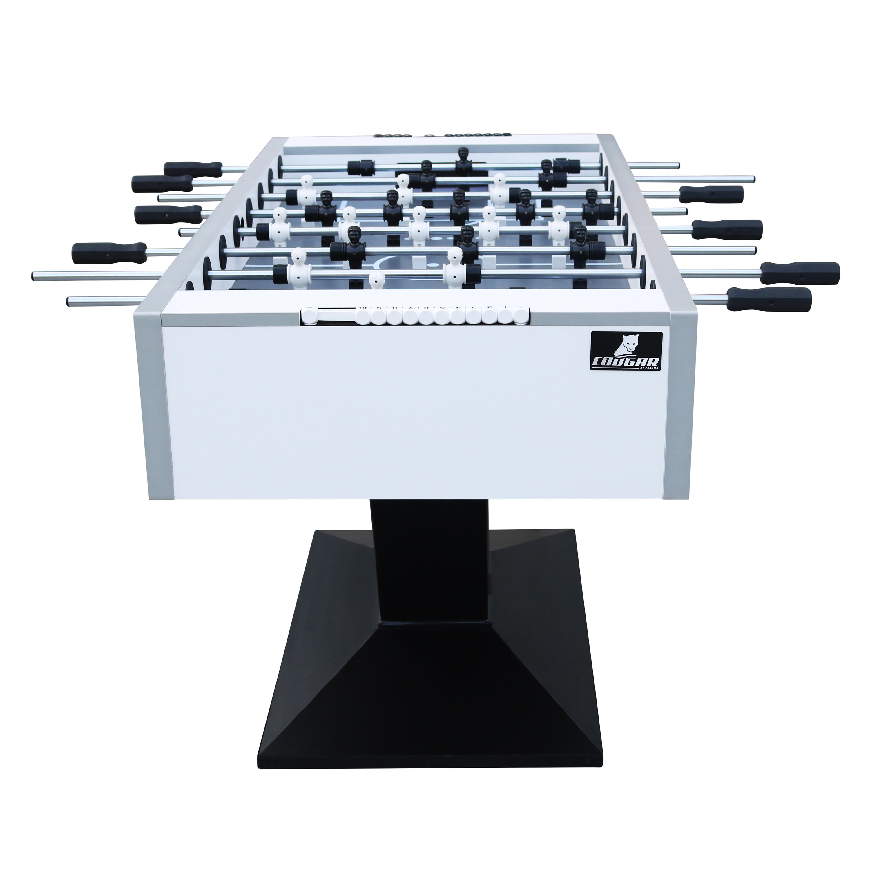 Mesa de futbolín, 4 pelotas y marcador Worldcup Premium Pro, blanco 7/7