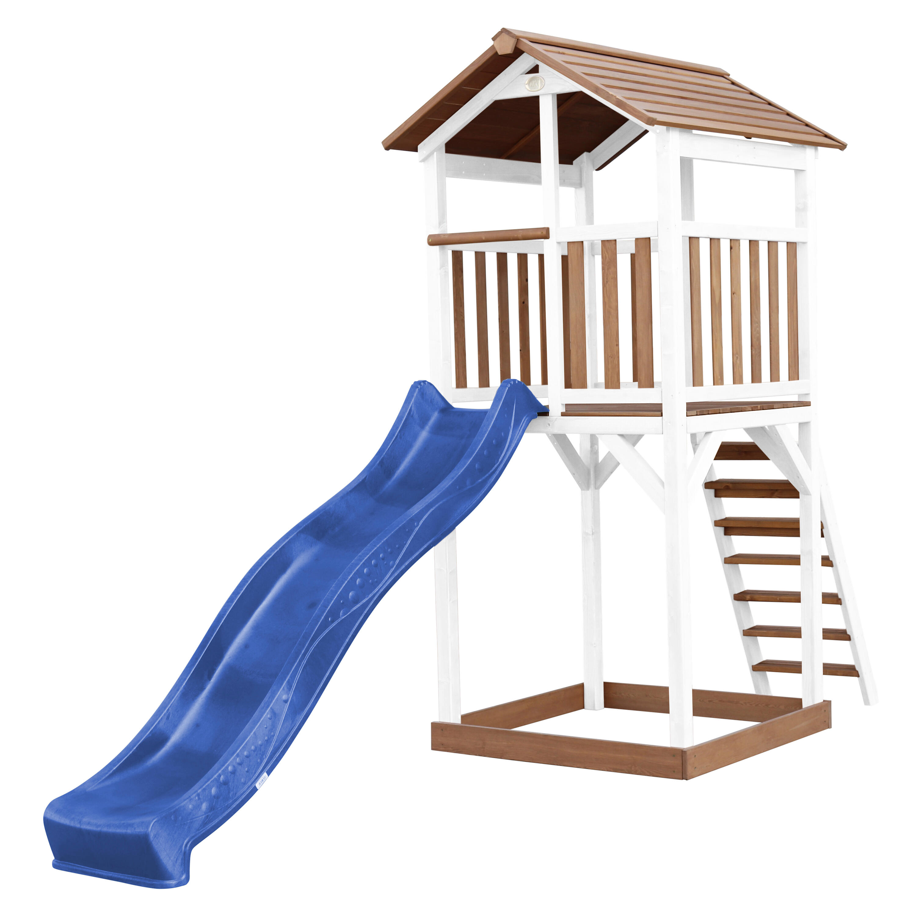 Axi - Aire De Jeux Beach Tower Marron/blanche - Toboggan Bleu - Aire De Jeu - Bleu - Taille Unique - Decathlon