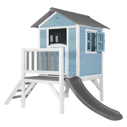 Lodge XL Speelhuis in Blauw, Glijbaan Blauw, FSC-Hout